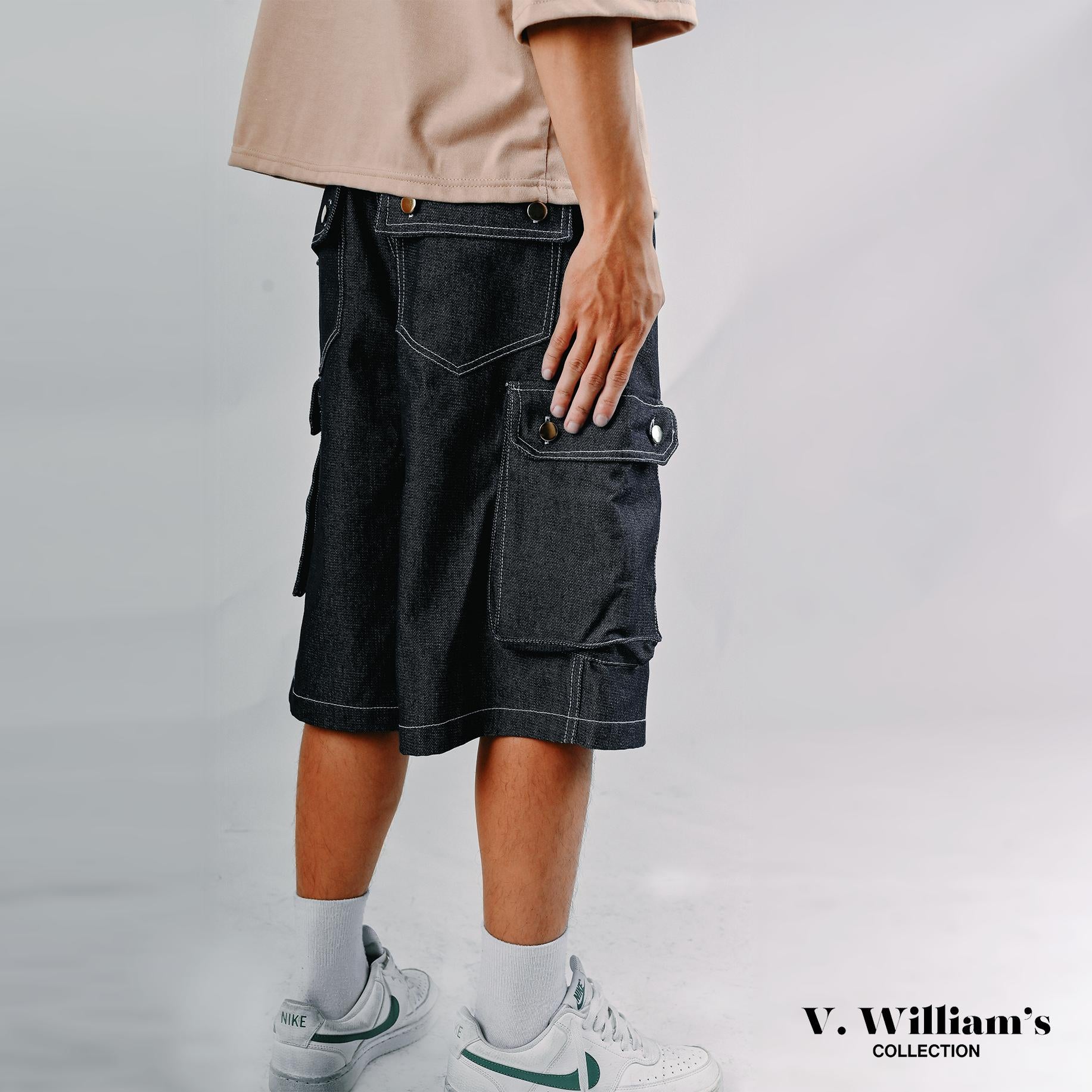 V. William's Raw Denim 6 Pocket Jorts