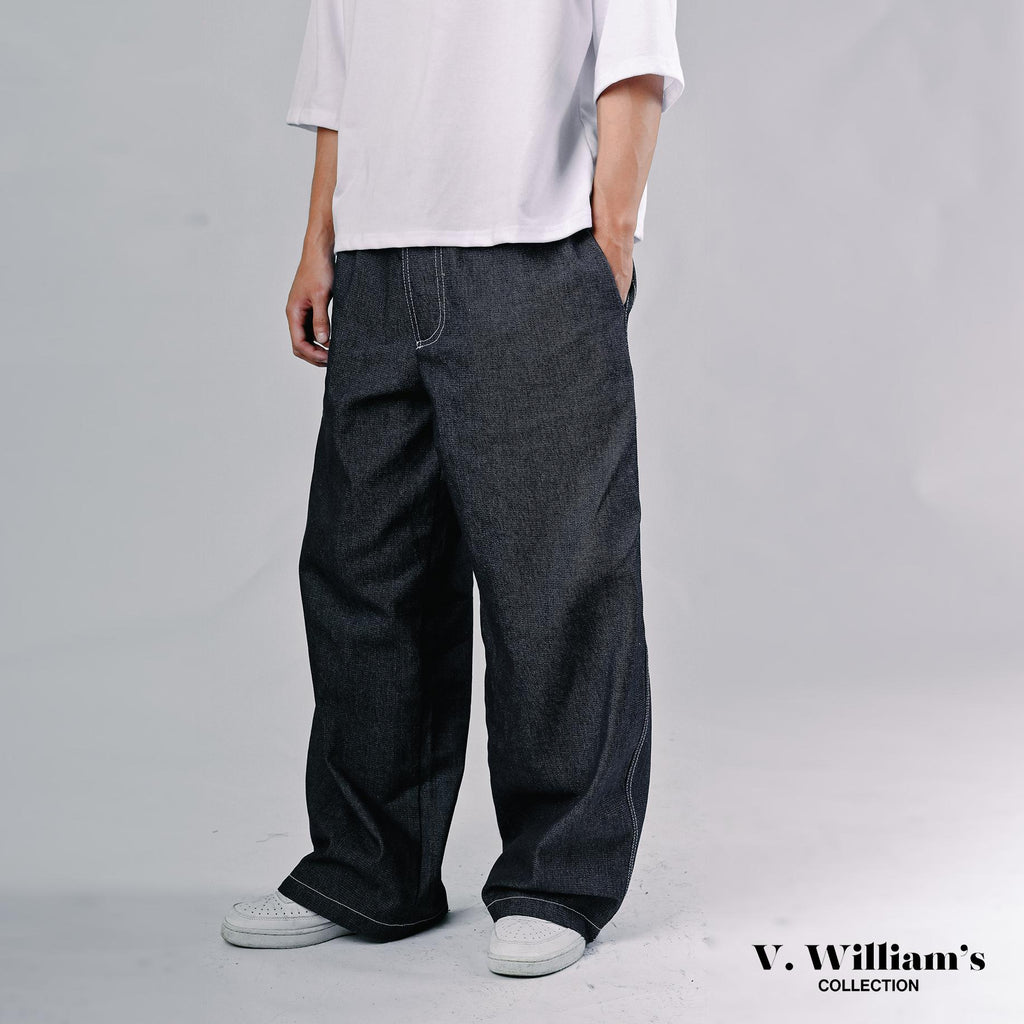 V. William's Raw Denim Barrel Pants