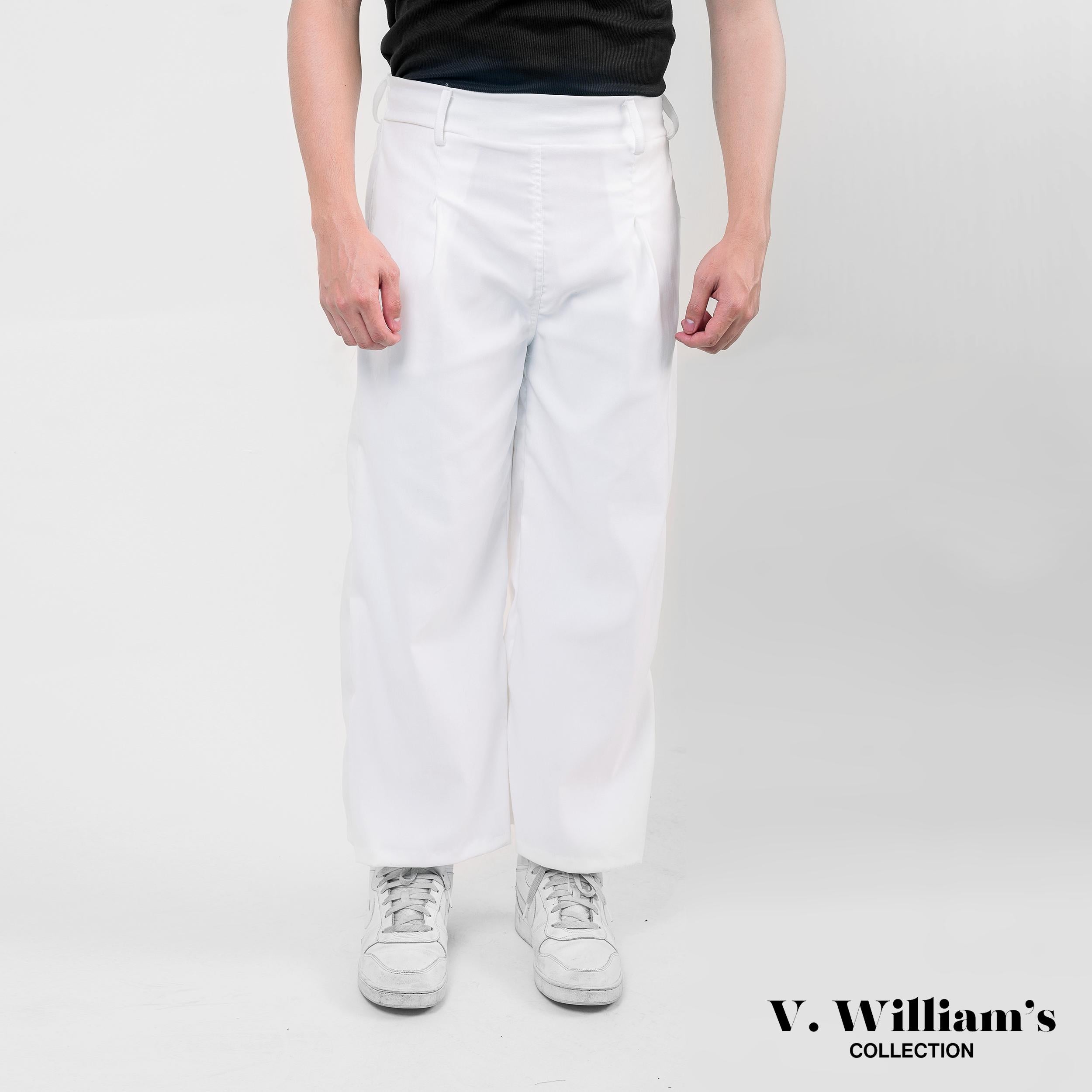 V. William's Double Pleated Straight Cut Pants
