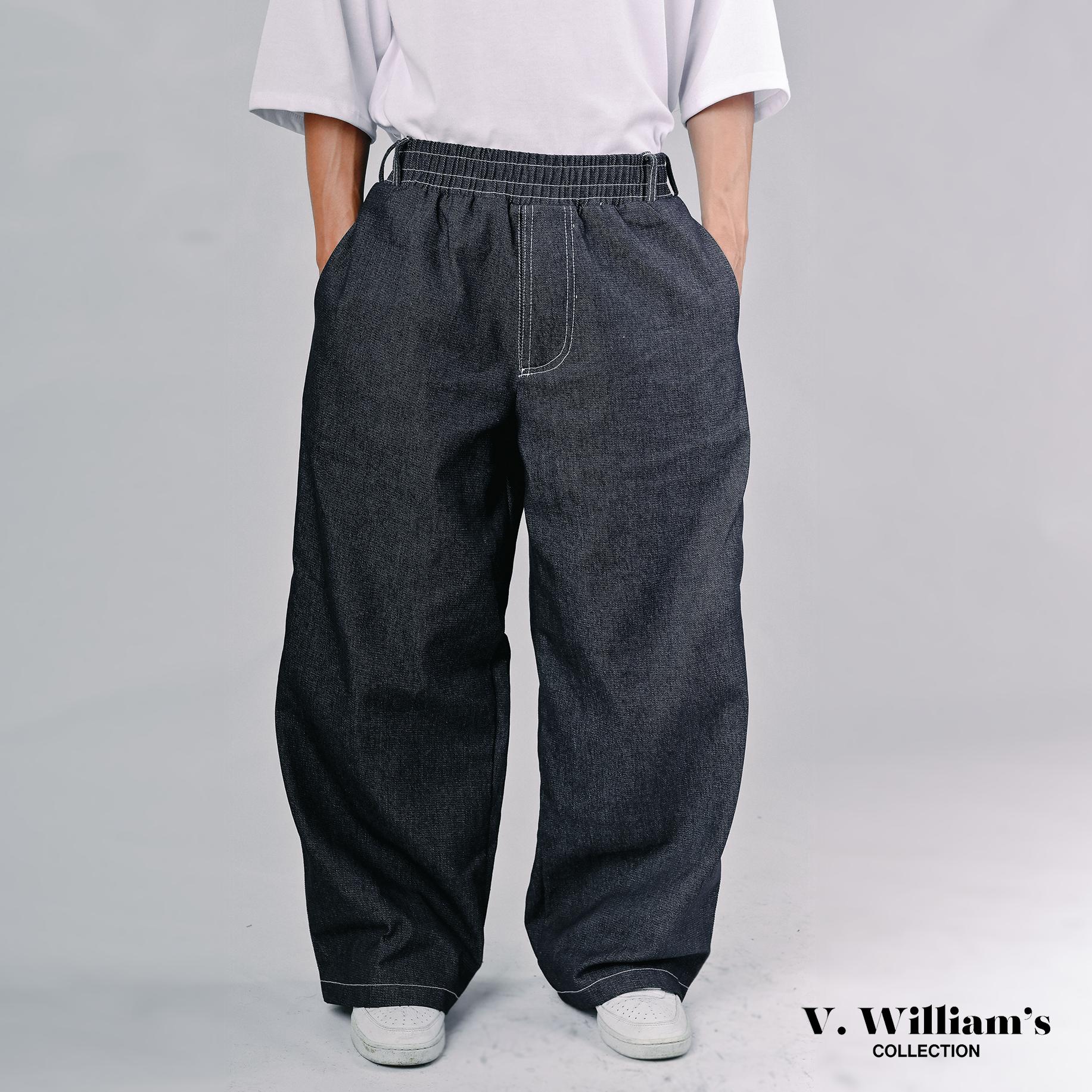 V. William's Raw Denim Barrel Pants