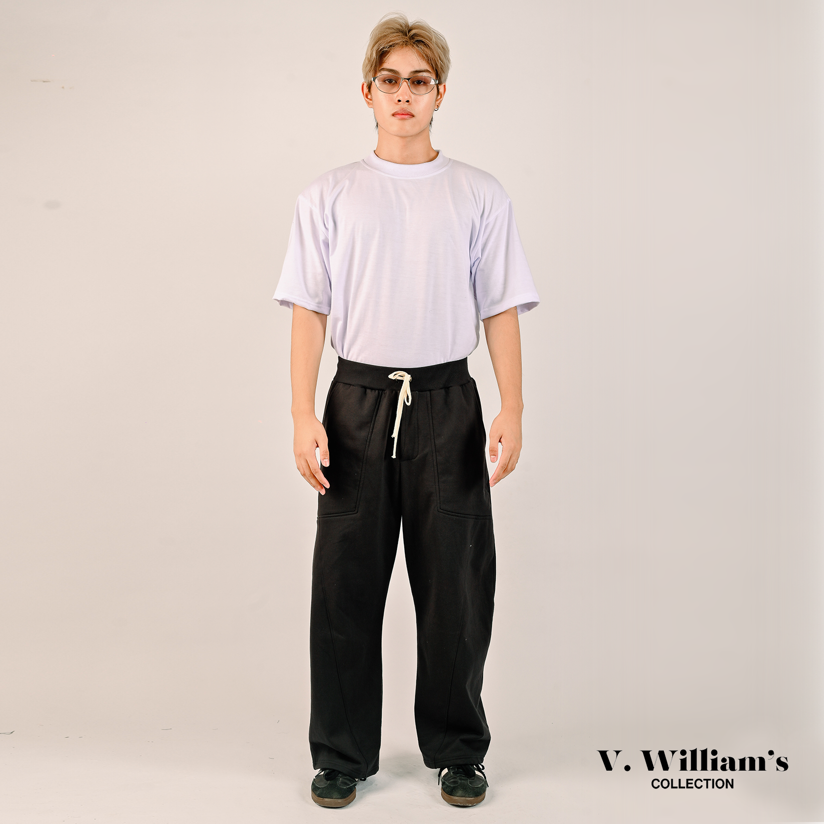 V. William's 350 GSM Cotton Terry Knife Pants with Rib knitted Waistband