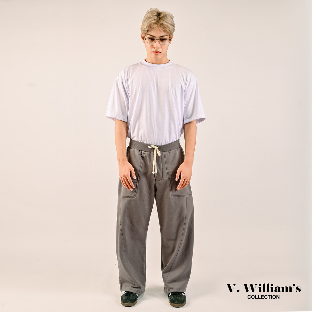 V. William's 350 GSM Cotton Terry Knife Pants with Rib knitted Waistband