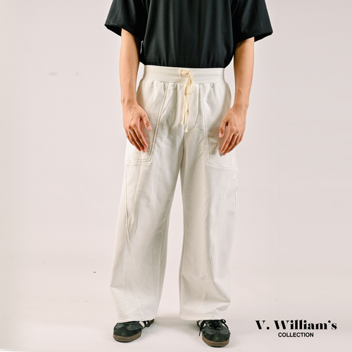 V. William's 350 GSM Cotton Terry Knife Pants with Rib knitted Waistband