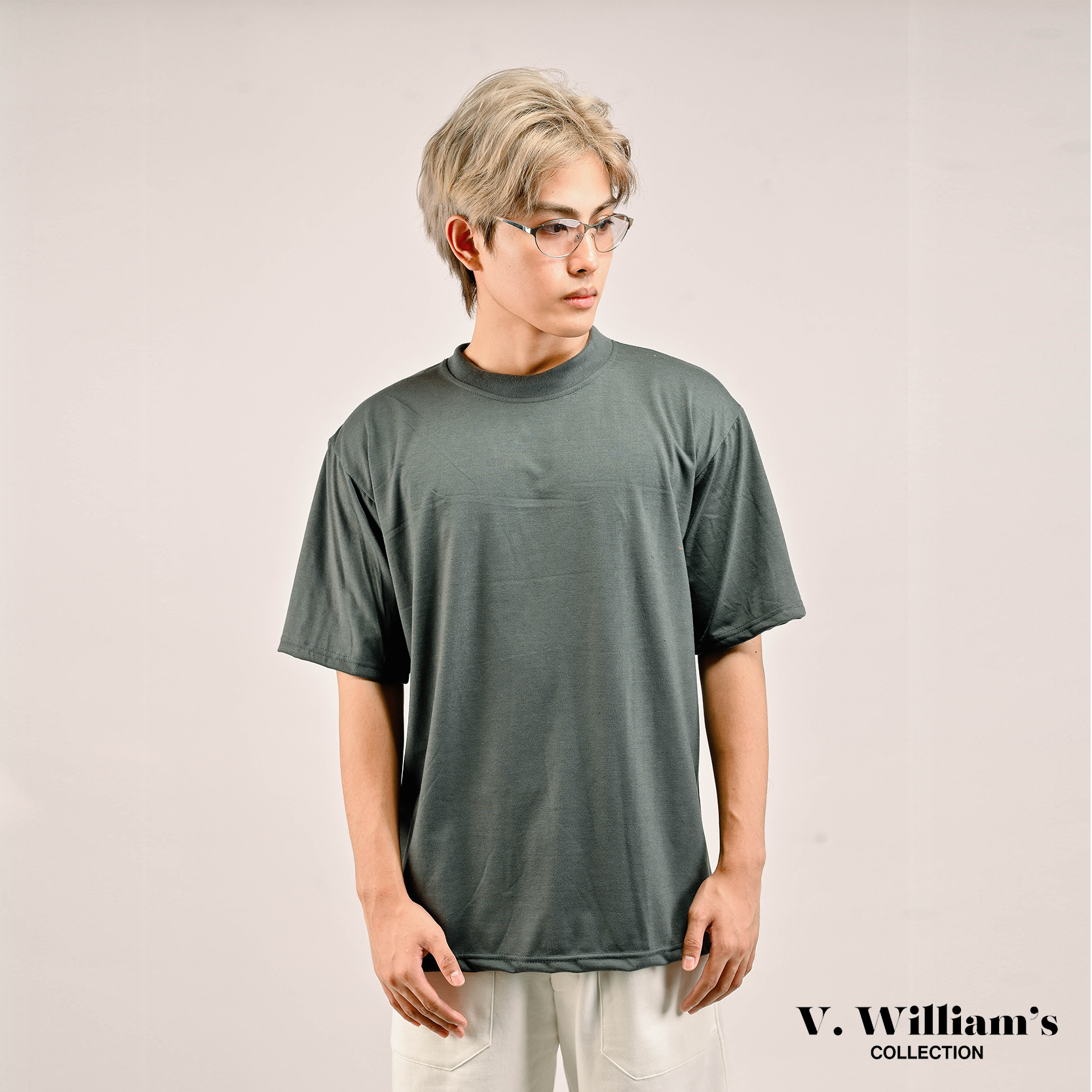 V. William's Pro Club Inspired 240 Gsm Plain Shirt Menswear Top Tshirt Crewneck Short Sleeve