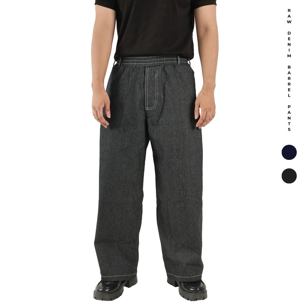 V. William's Raw Denim Barrel Pants