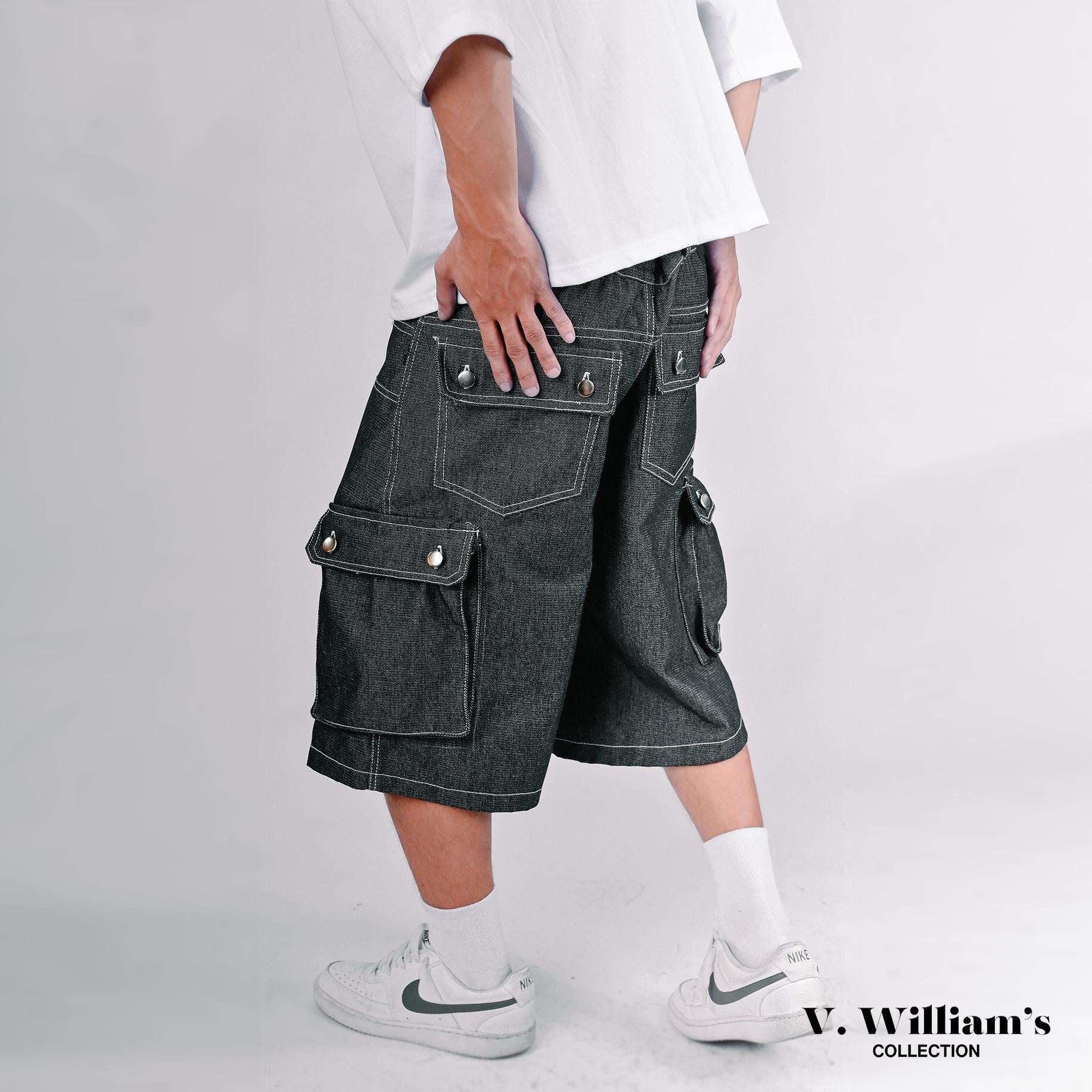 V. William's Raw Denim 6 Pocket Jorts