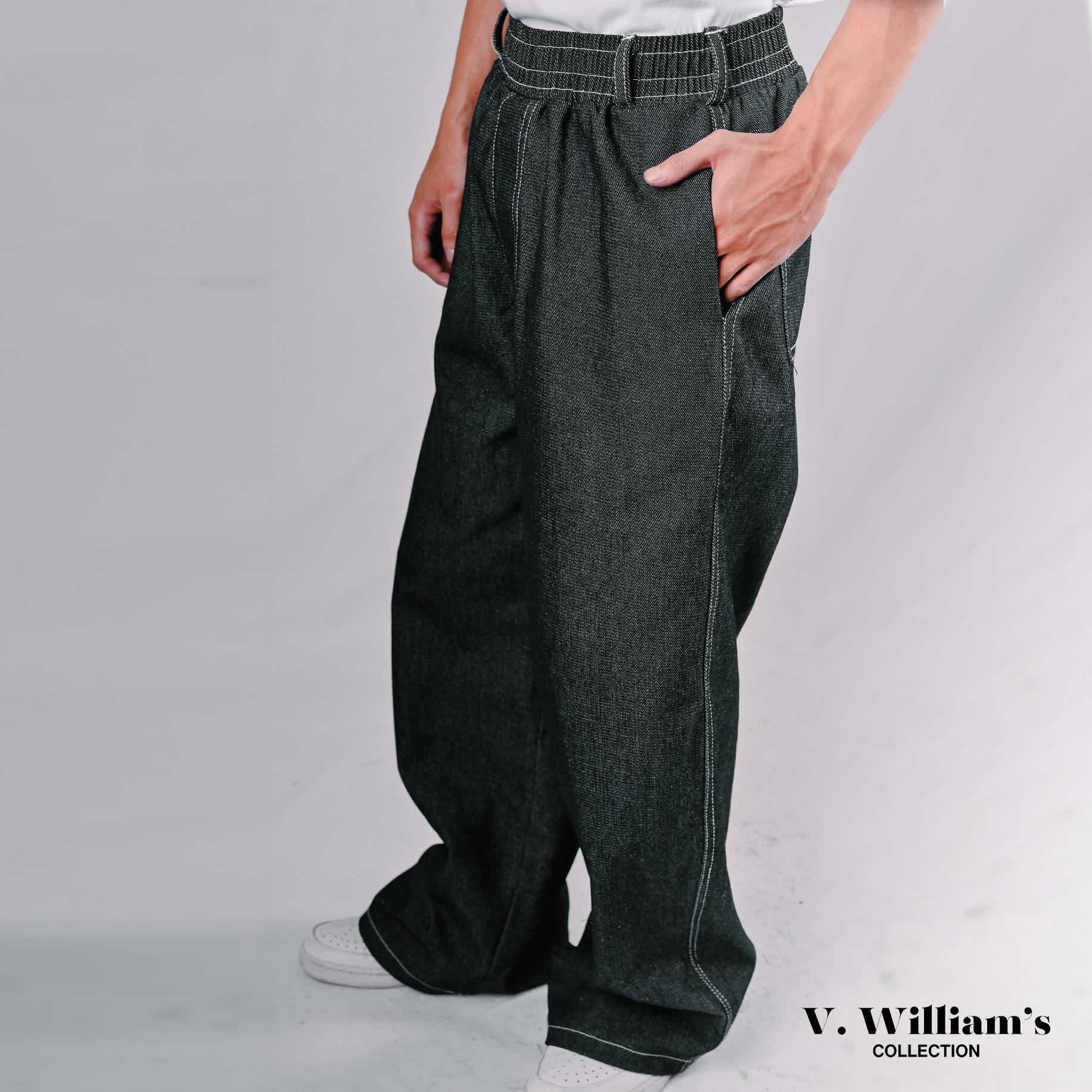 V. William's Raw Denim Barrel Pants