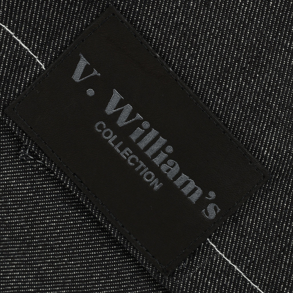 V. William's Raw Denim Cropped Polo