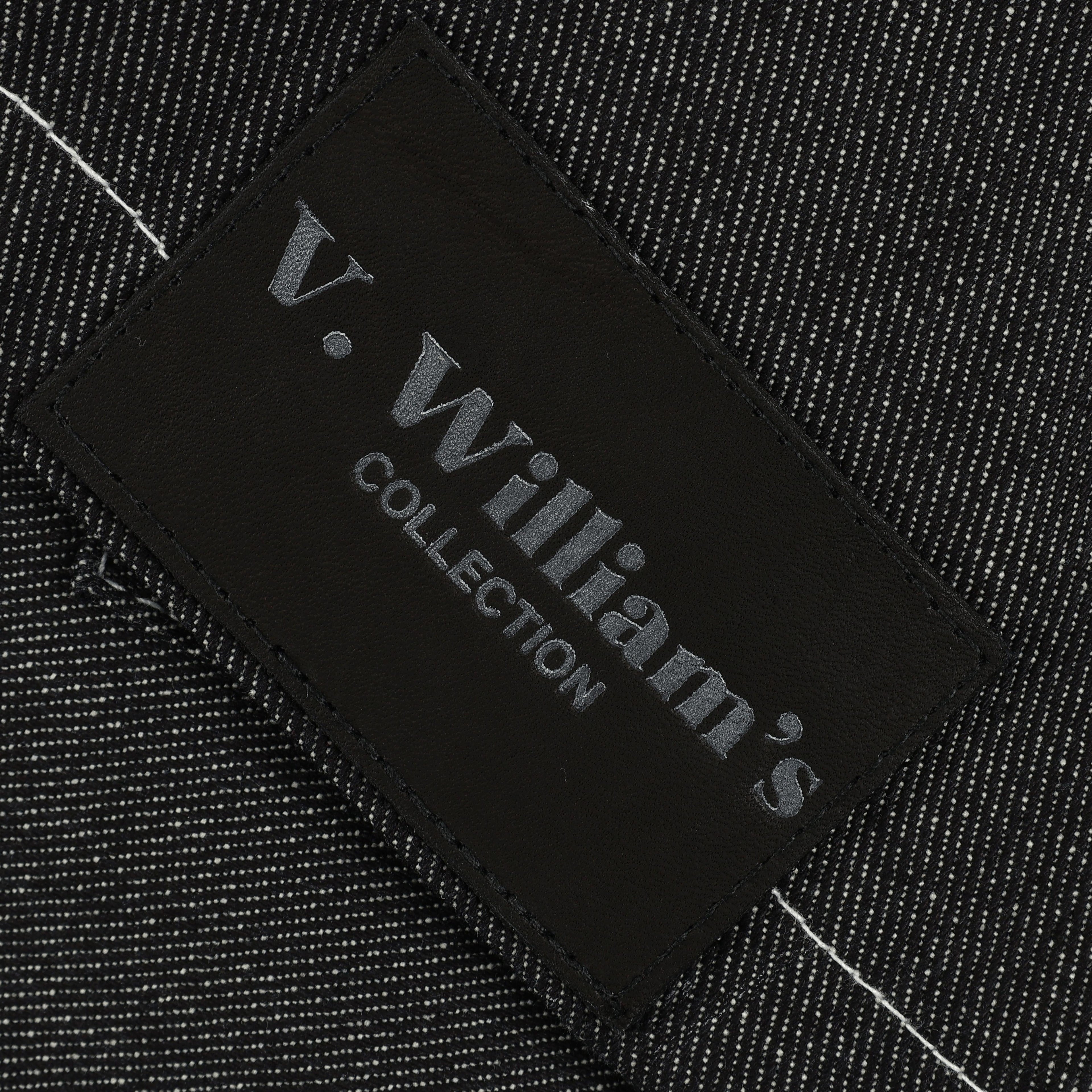 V. William's Raw Denim Cropped Polo