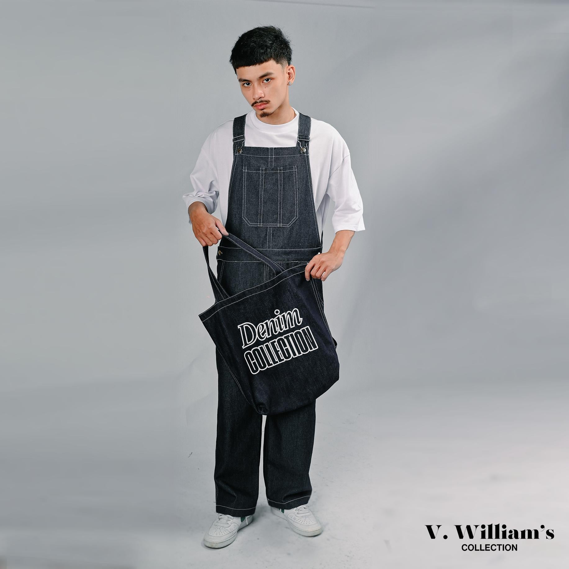 V. William's Raw Denim Jumpsuit