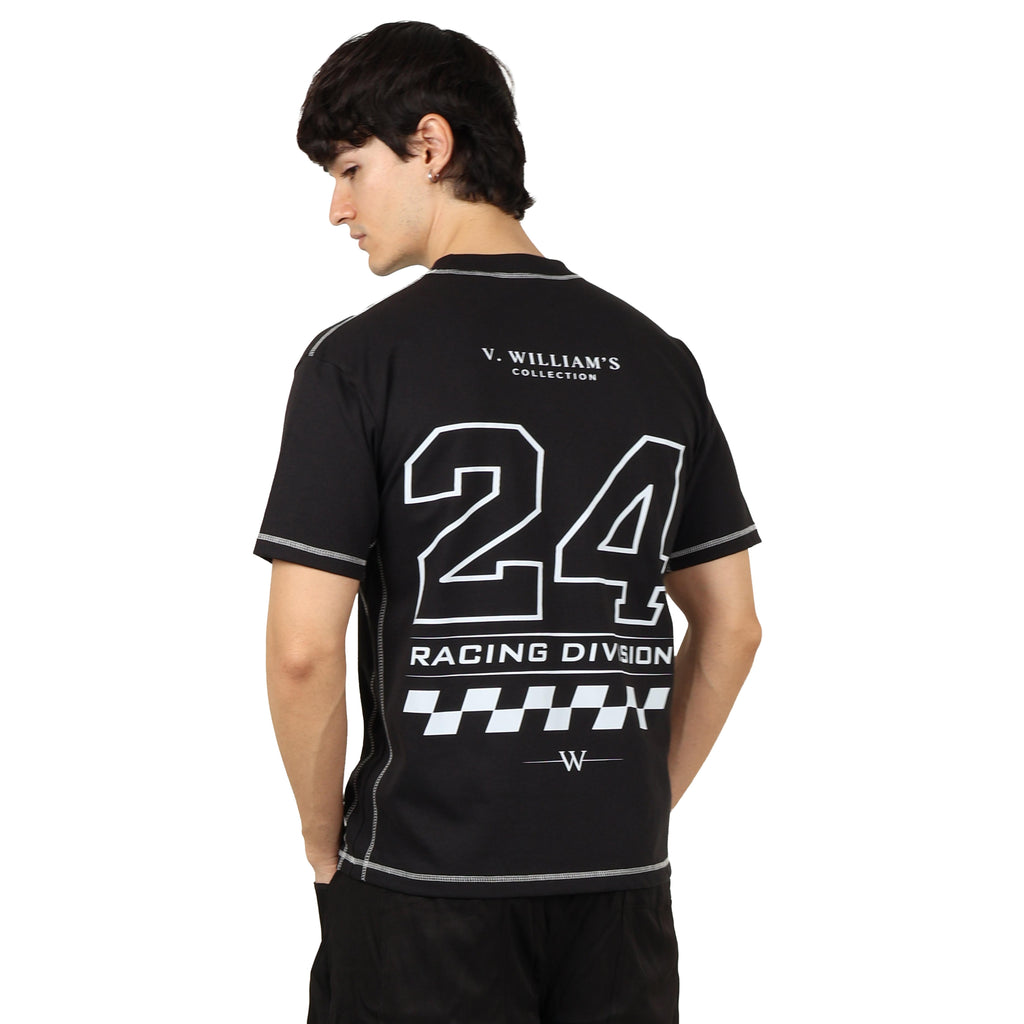 V. William's Heavy Cotton Racing Tees Sporty Fit Reverse Stitch