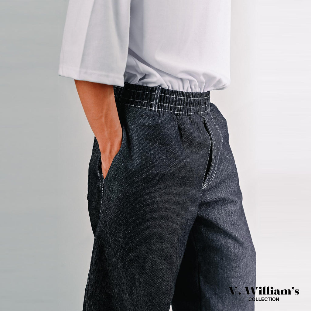 V. William's Raw Denim Barrel Pants