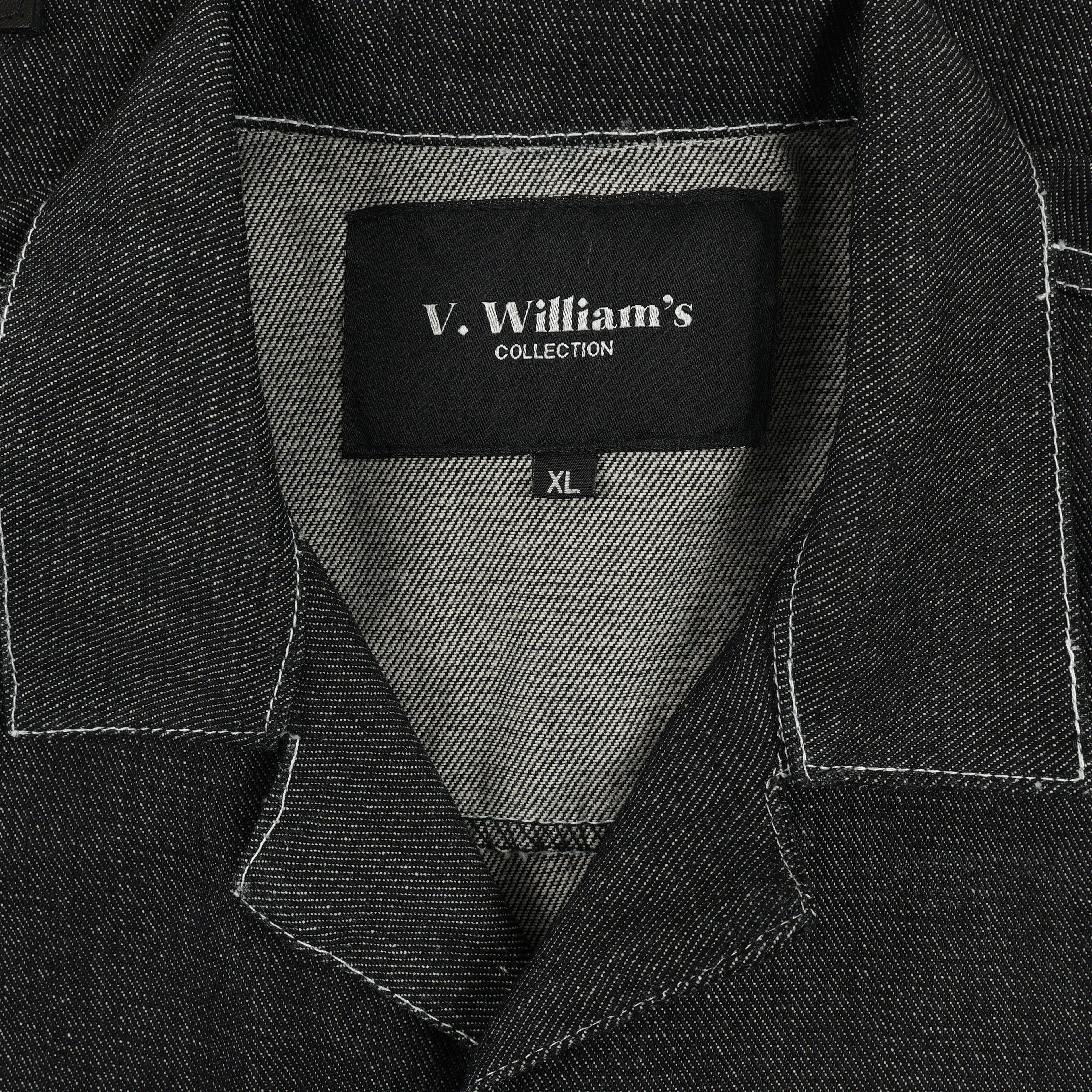 V. William's Raw Denim Cropped Polo