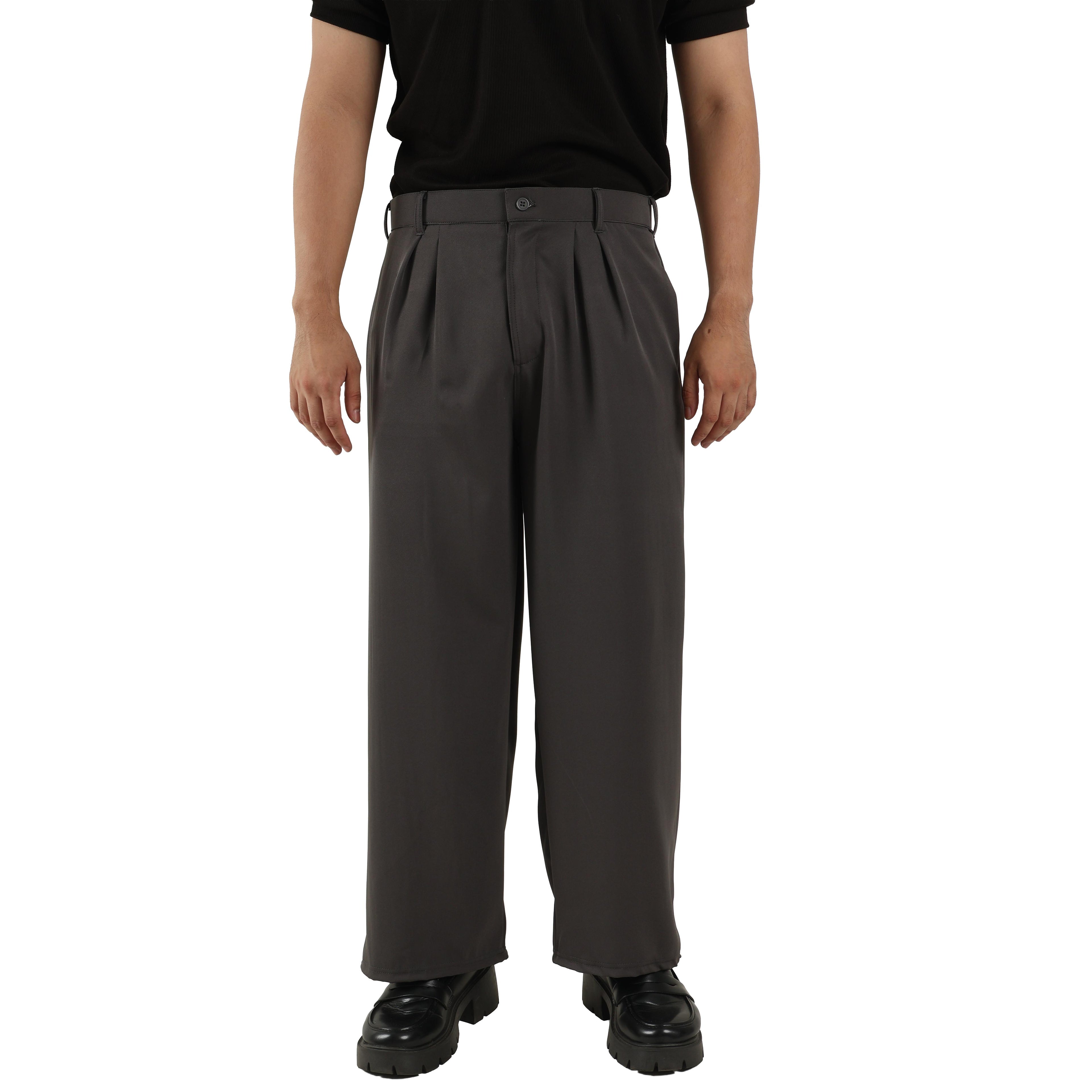V. William's Cotton Twill Pleated Pants