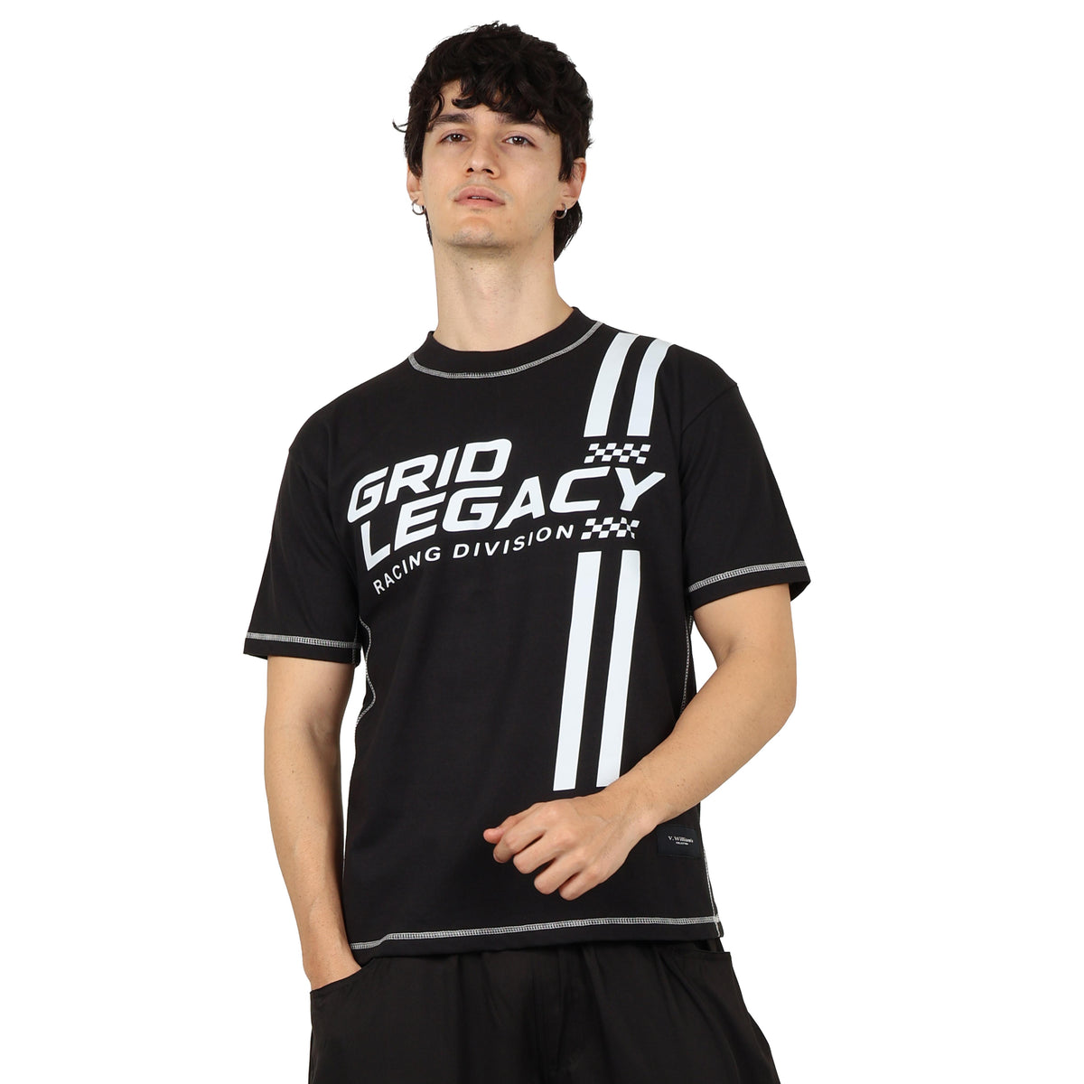 V. William's Heavy Cotton Racing Tees Sporty Fit Reverse Stitch