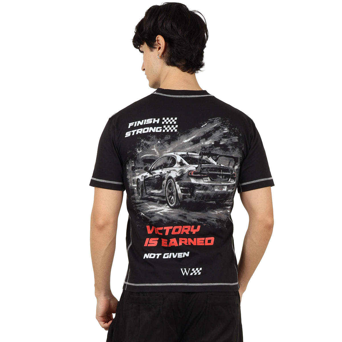 V. William's Heavy Cotton Racing Tees Sporty Fit Reverse Stitch