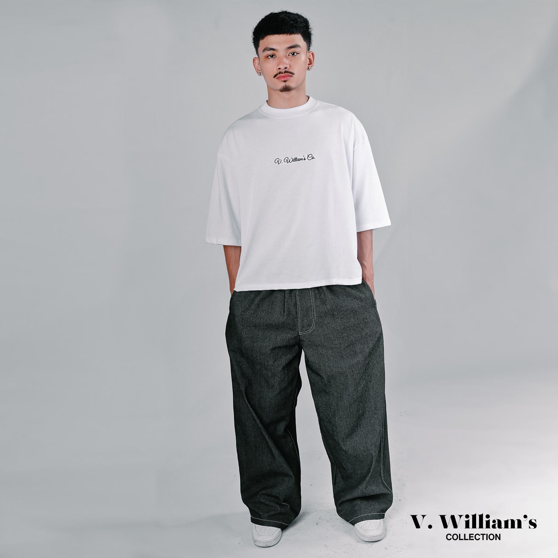 V. William's Raw Denim Barrel Pants