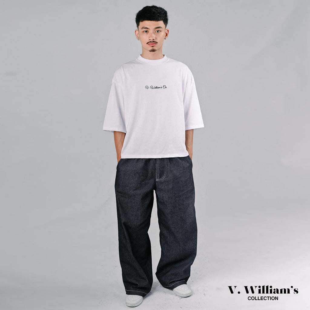 V. William's Raw Denim Barrel Pants