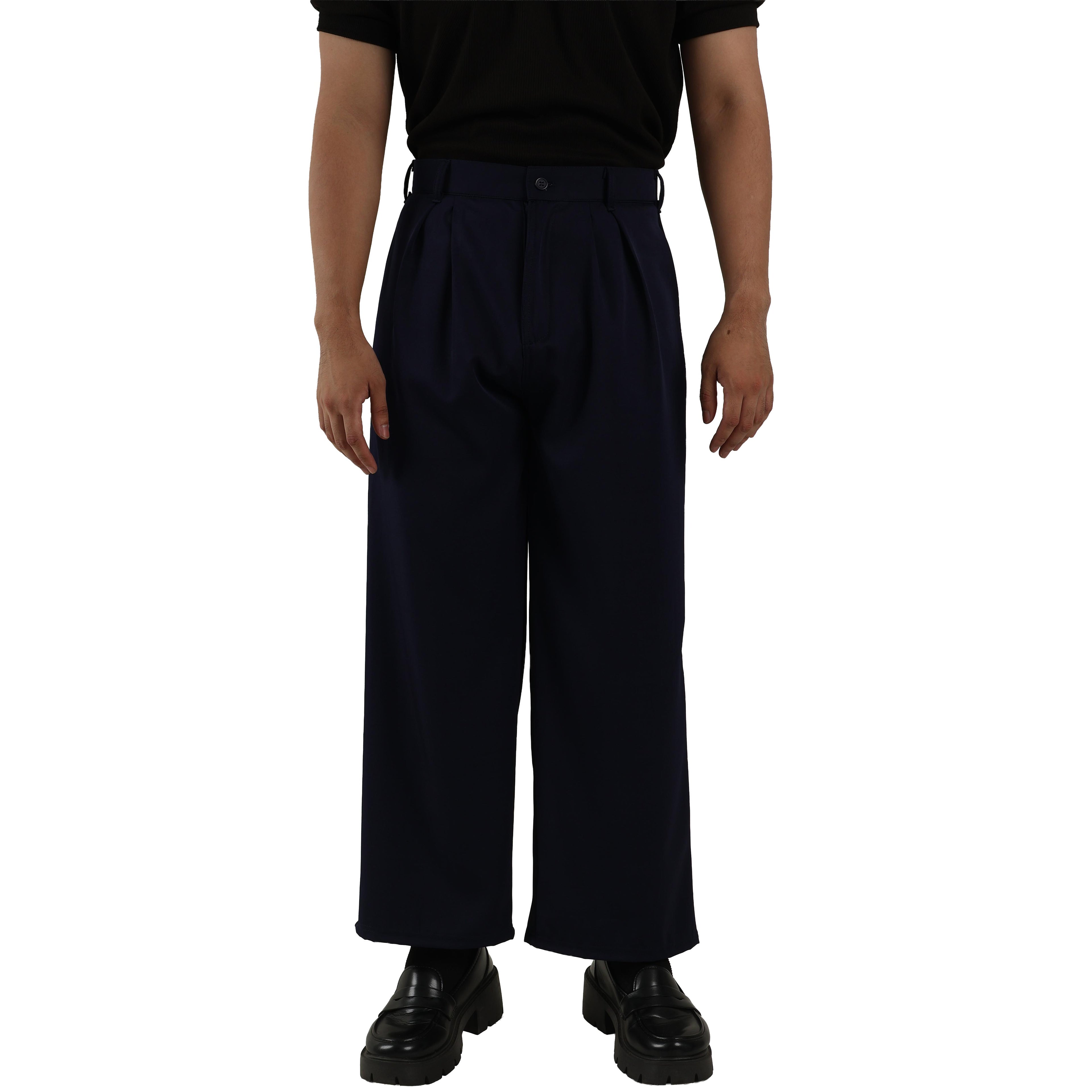 V. William's Cotton Twill Pleated Pants