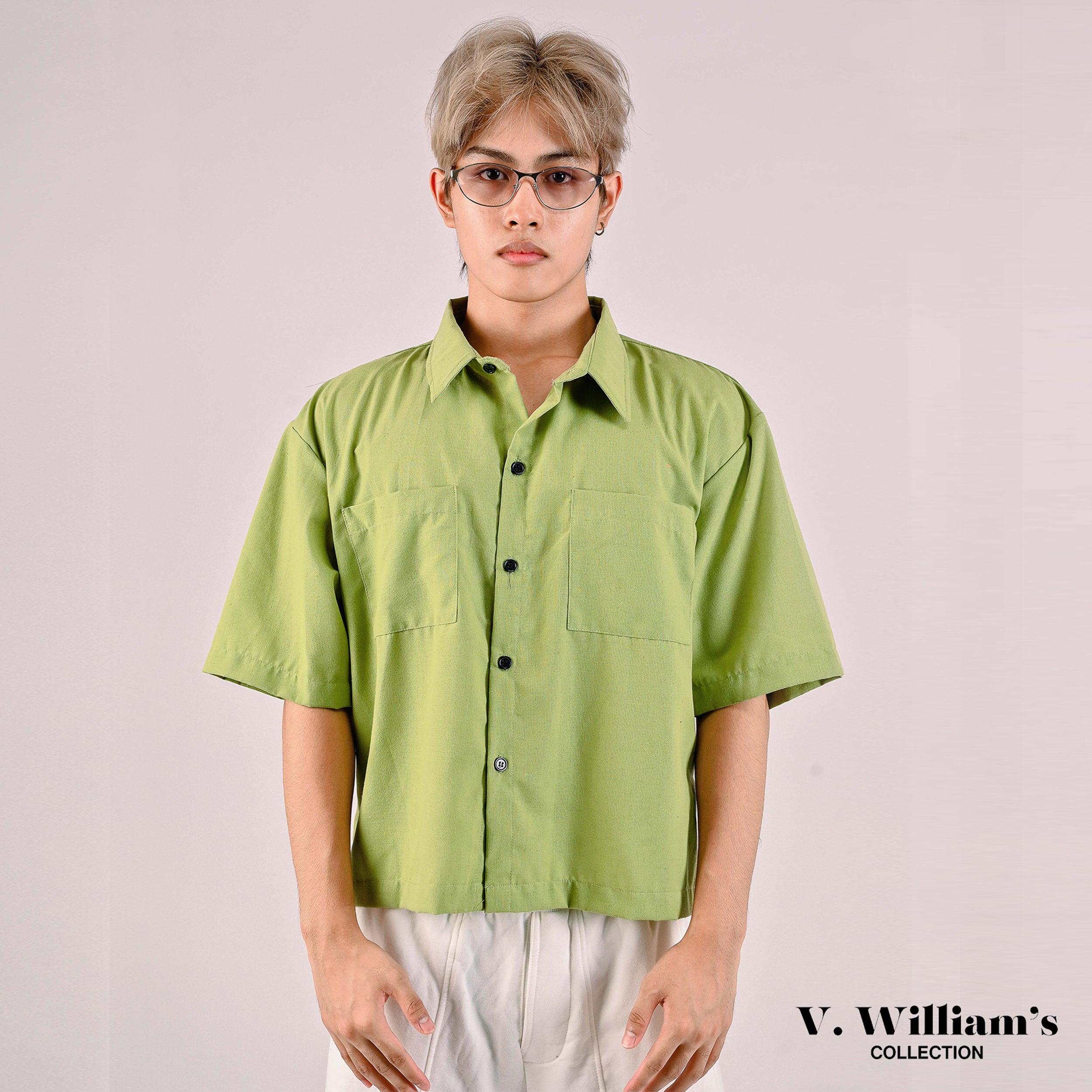 V. William's Premium Boxy Cropped Polo