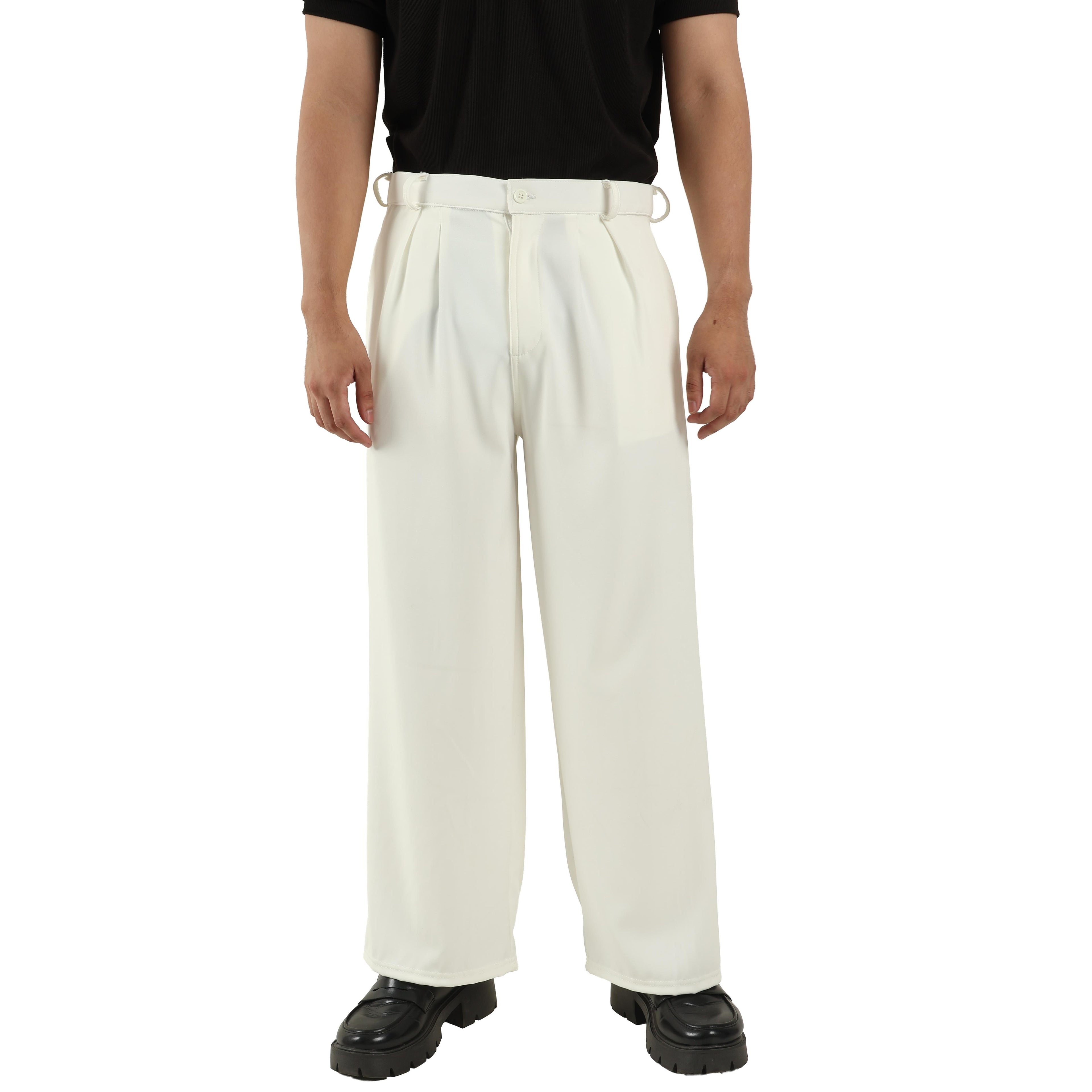 V. William's Cotton Twill Pleated Pants