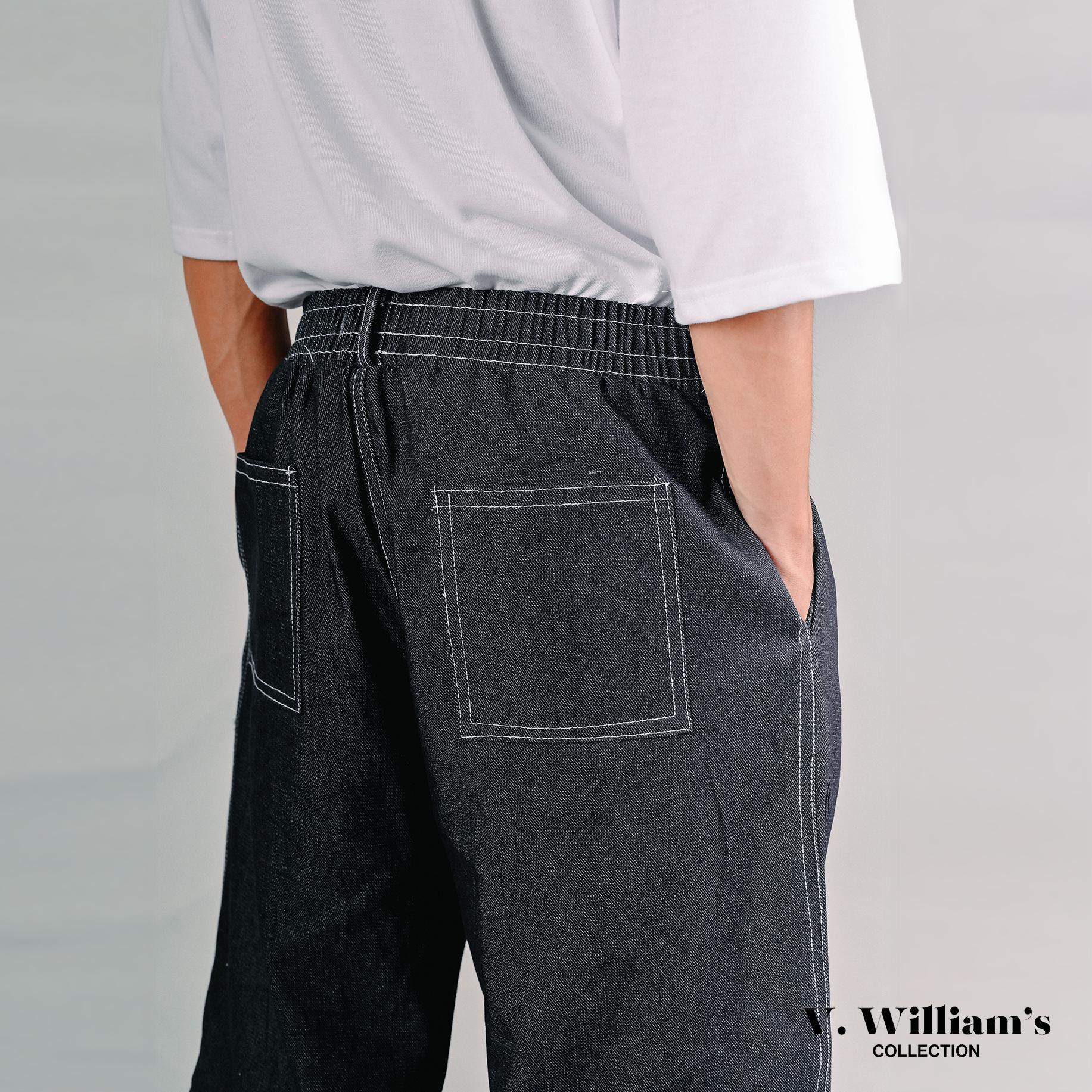 V. William's Raw Denim Barrel Pants