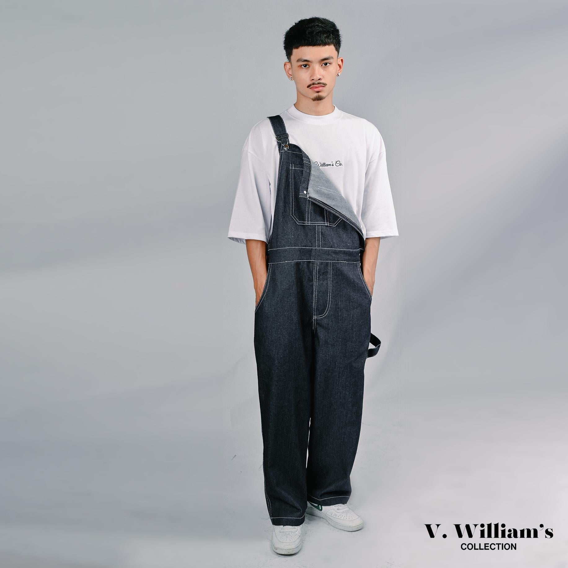 V. William's Raw Denim Jumpsuit