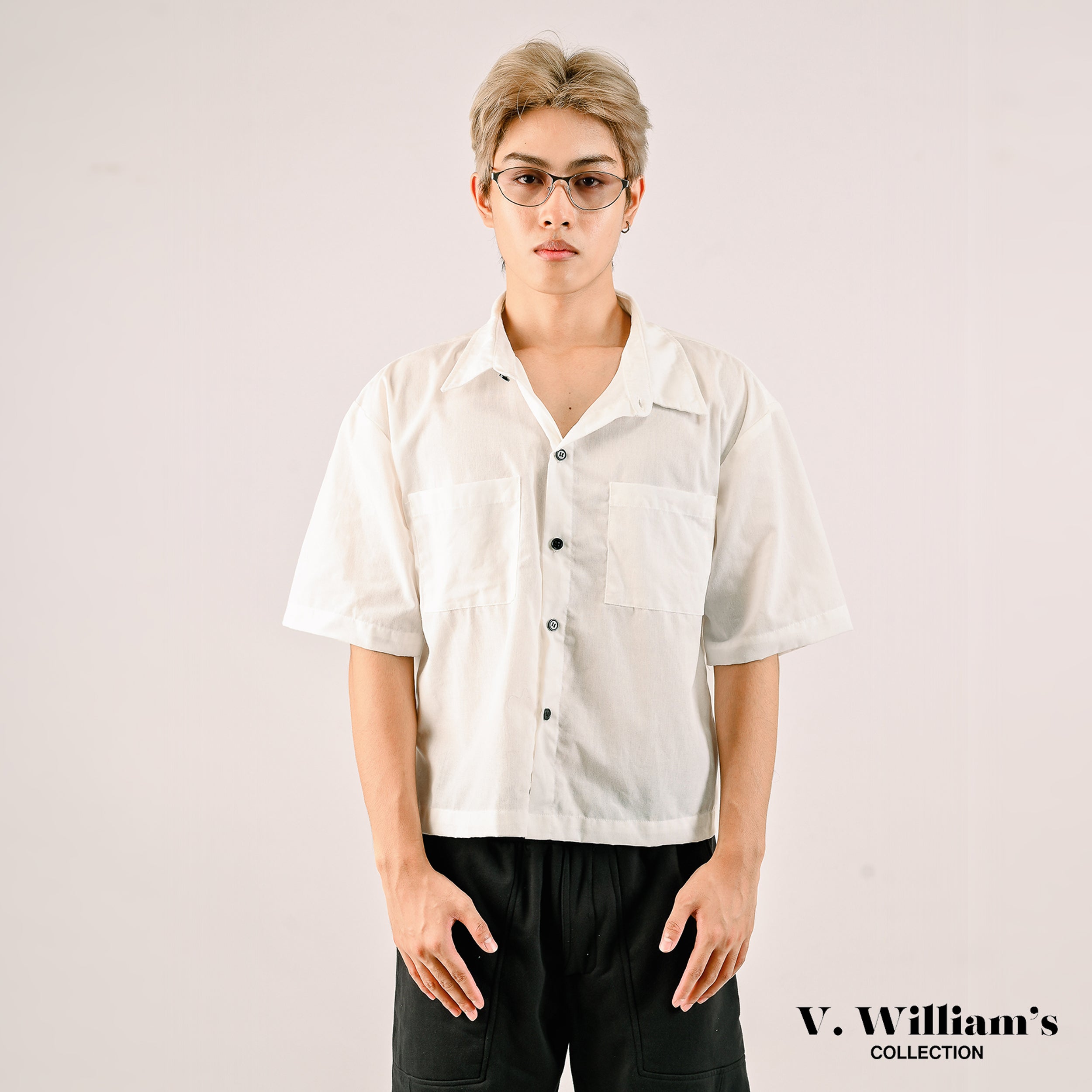 V. William's Premium Boxy Cropped Polo