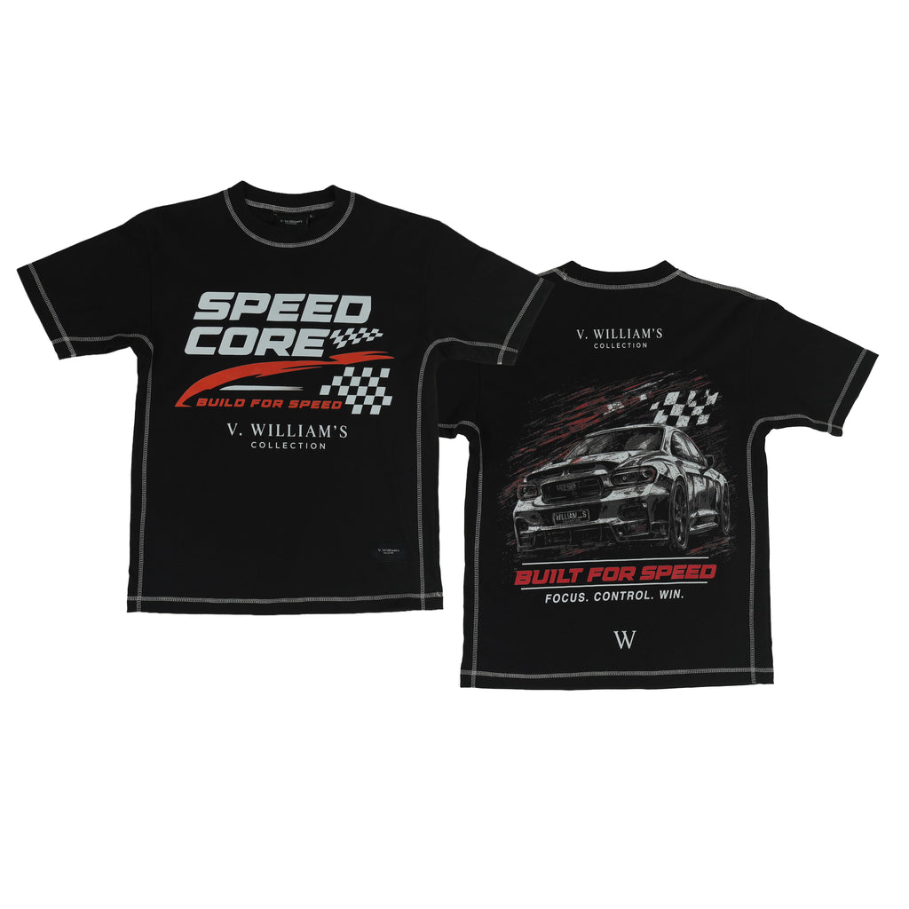 V. William's Heavy Cotton Racing Tees Sporty Fit Reverse Stitch