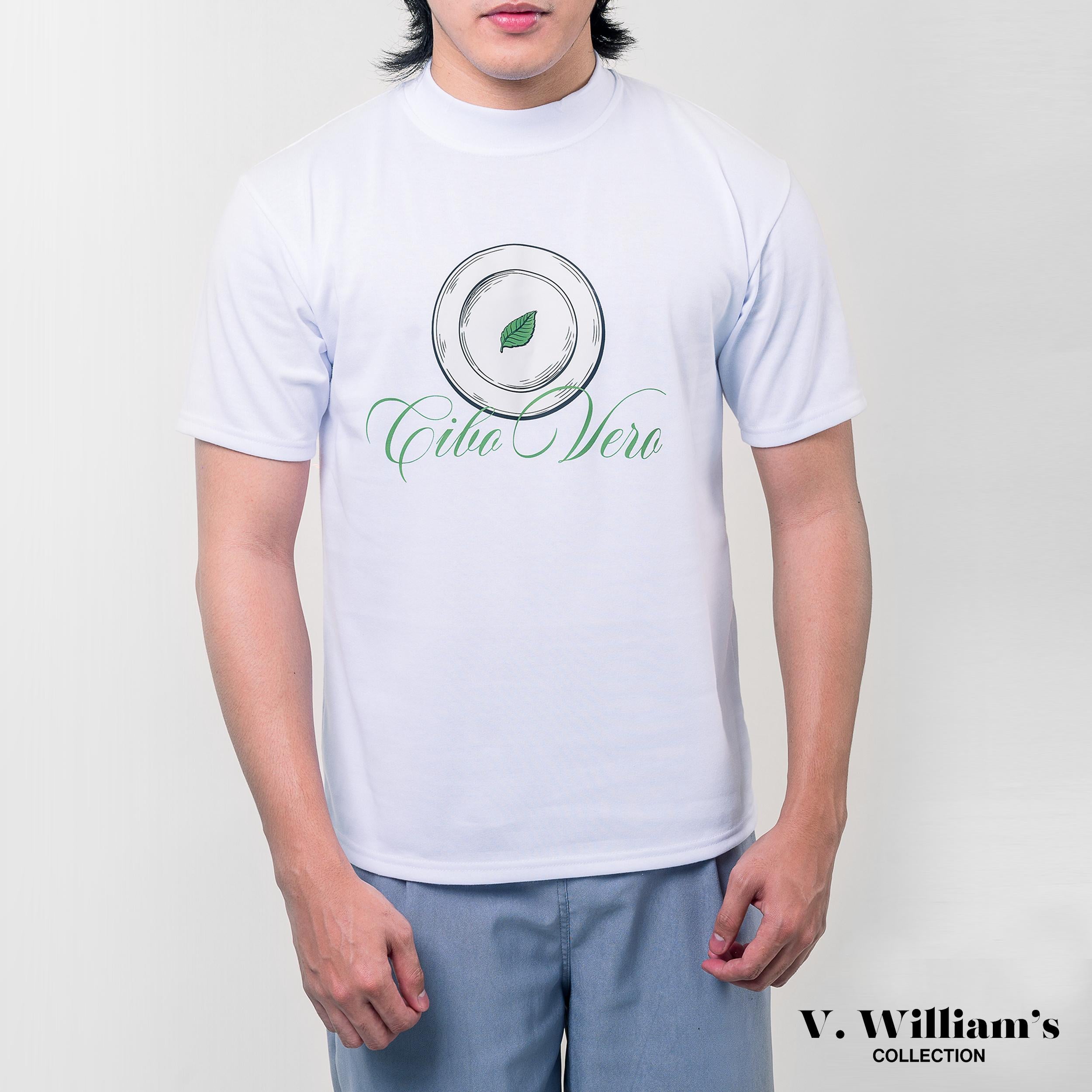 V. William's Mock Neck Graphic T-Shirt Daily Matters Collection