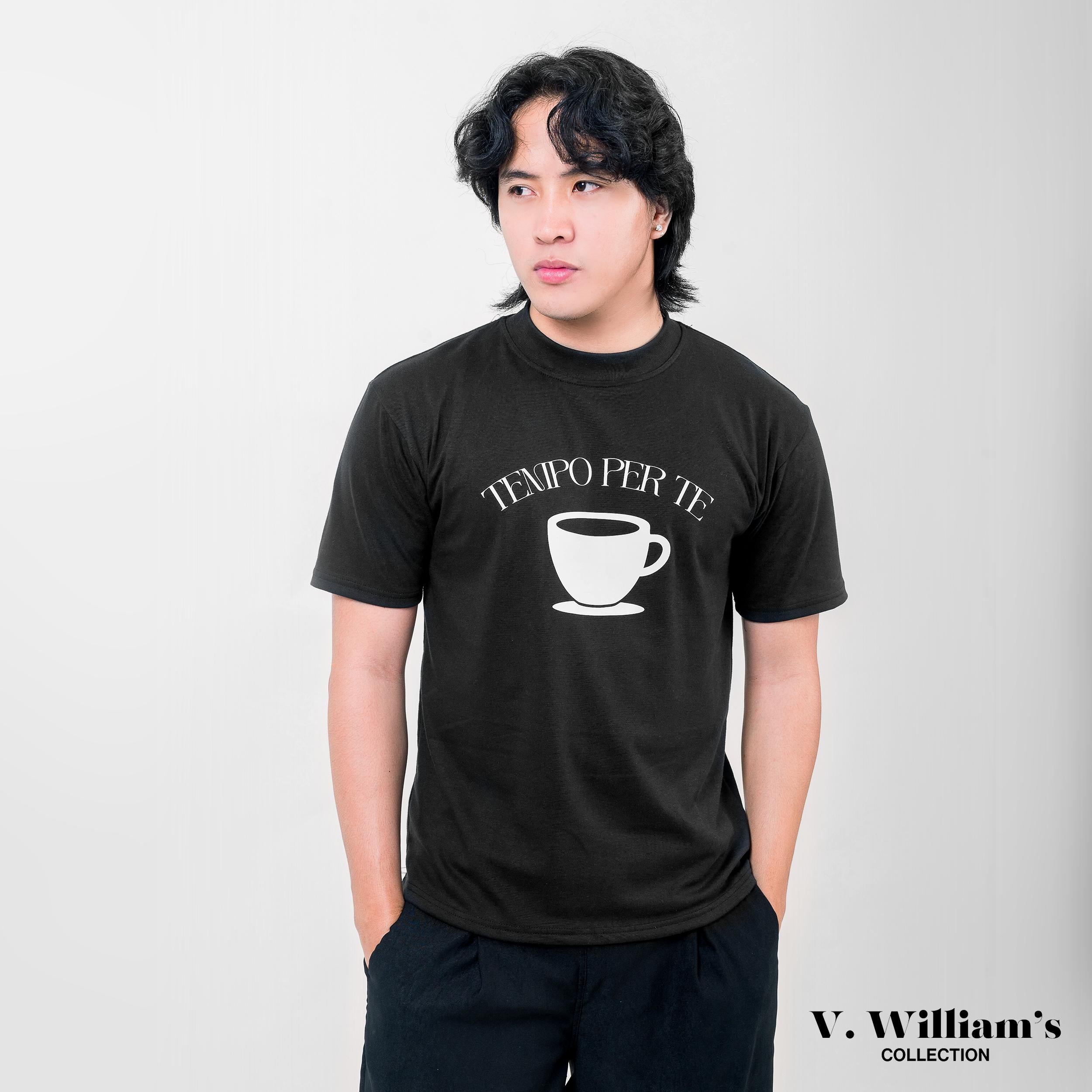 V. William's Mock Neck Graphic T-Shirt Daily Matters Collection