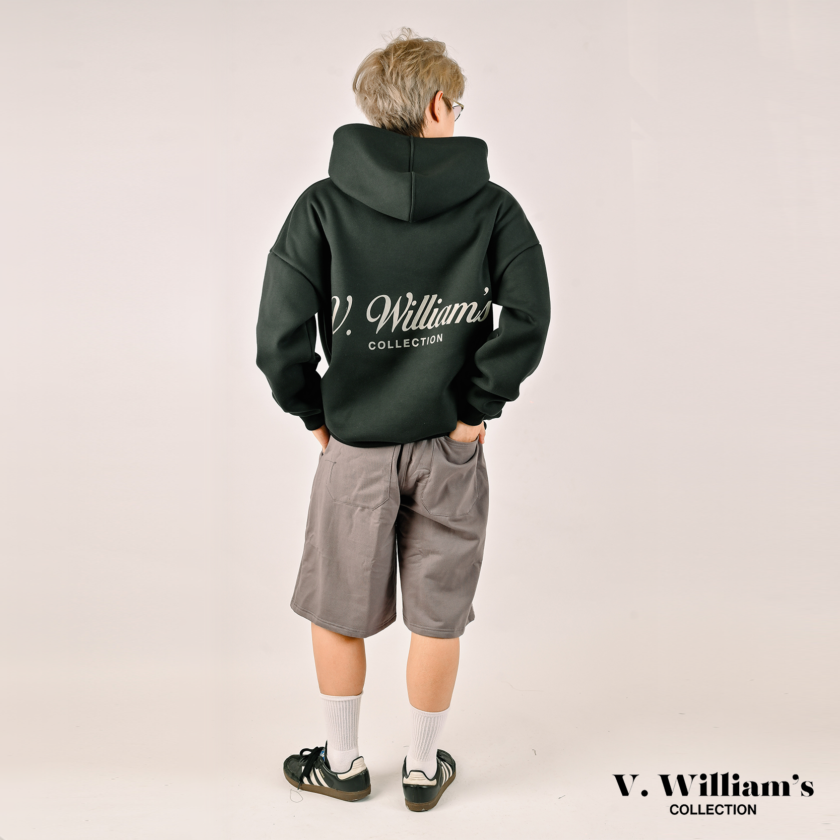 V. William's 400 GSM Cotton Terry Brush Hoodie with High Density Print