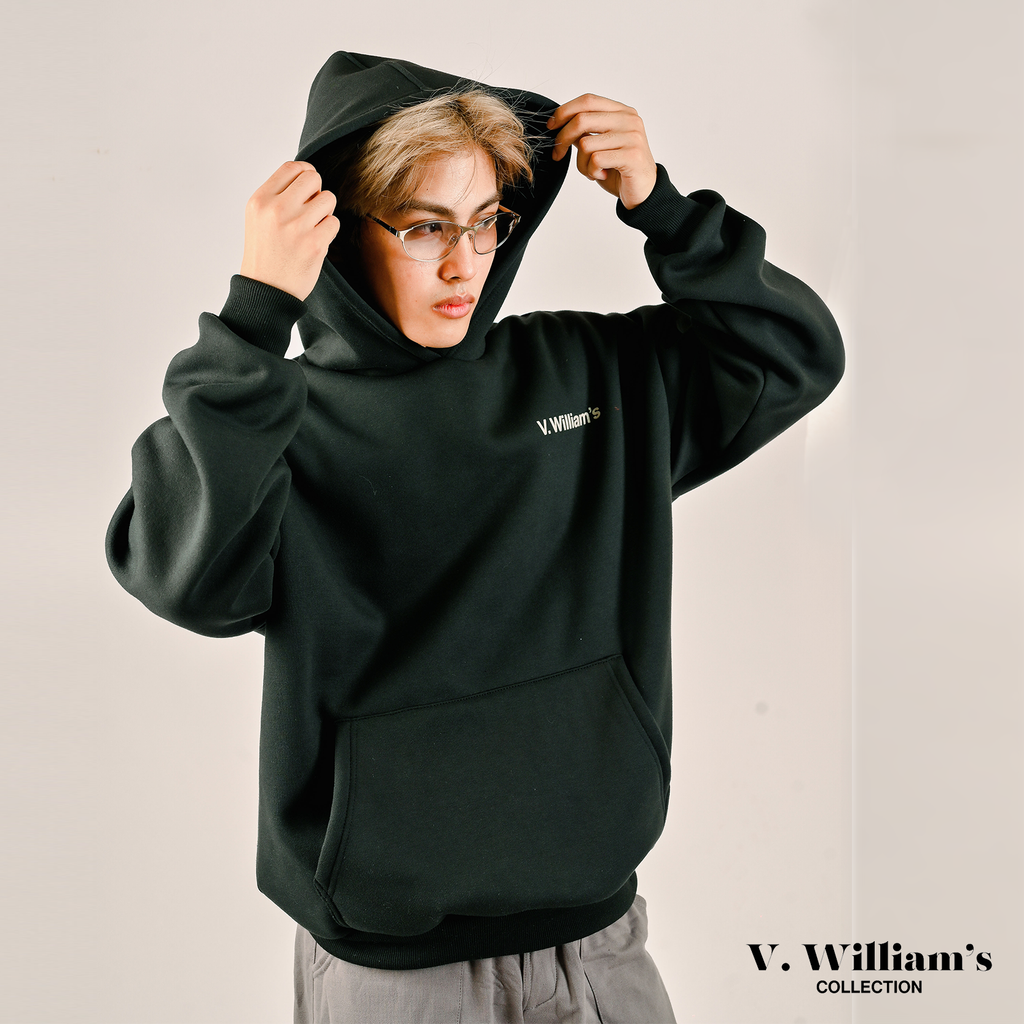 V. William's 400 GSM Cotton Terry Brush Hoodie with High Density Print