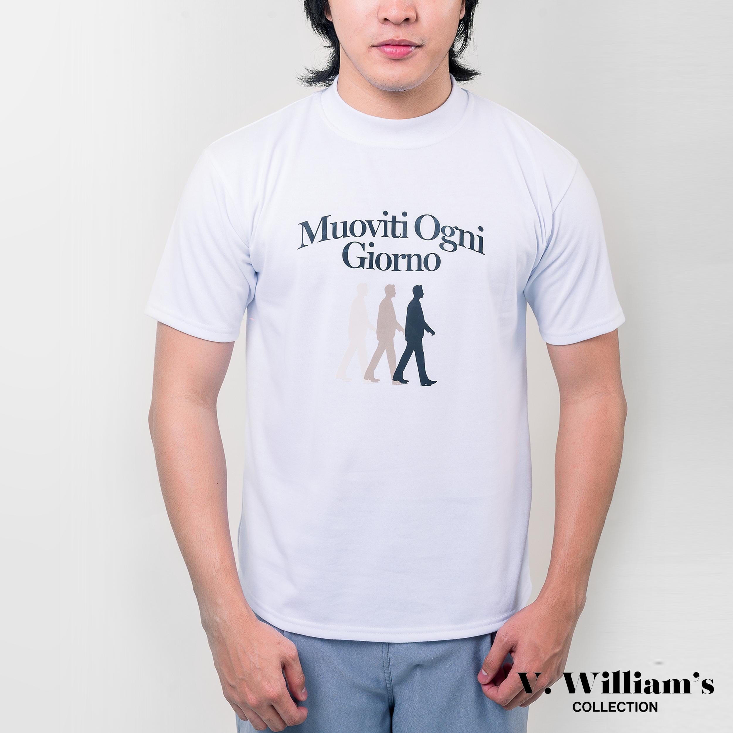 V. William's Mock Neck Graphic T-Shirt Daily Matters Collection