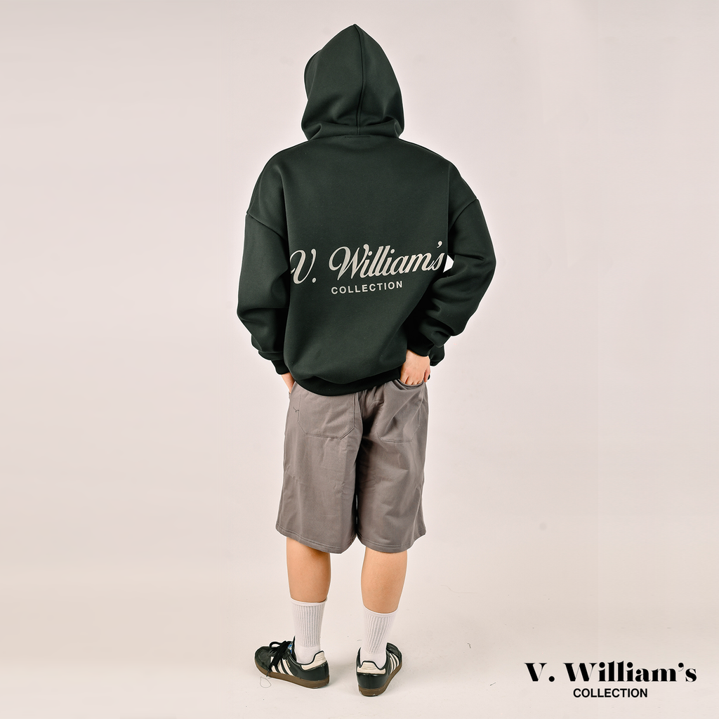 V. William's 400 GSM Cotton Terry Brush Hoodie with High Density Print