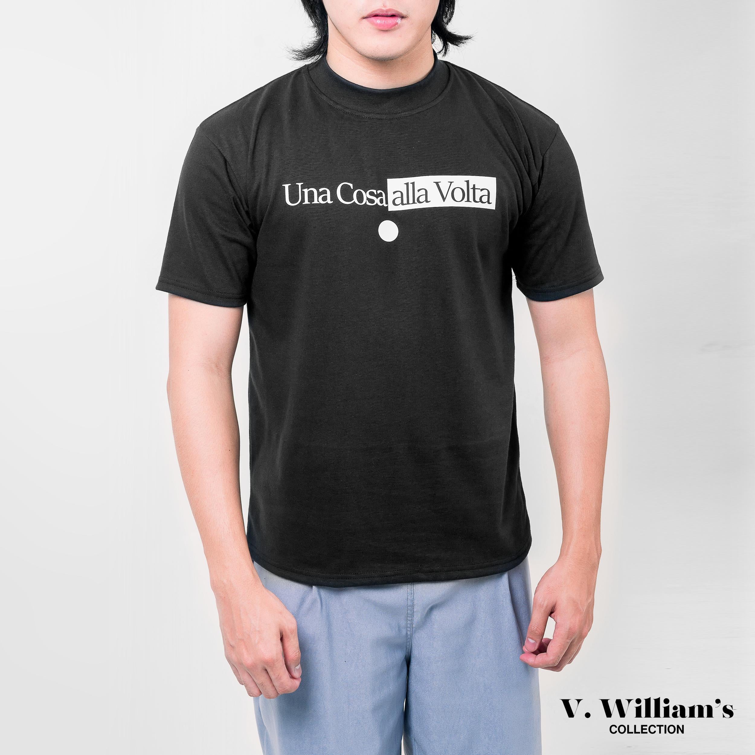 V. William's Mock Neck Graphic T-Shirt Daily Matters Collection