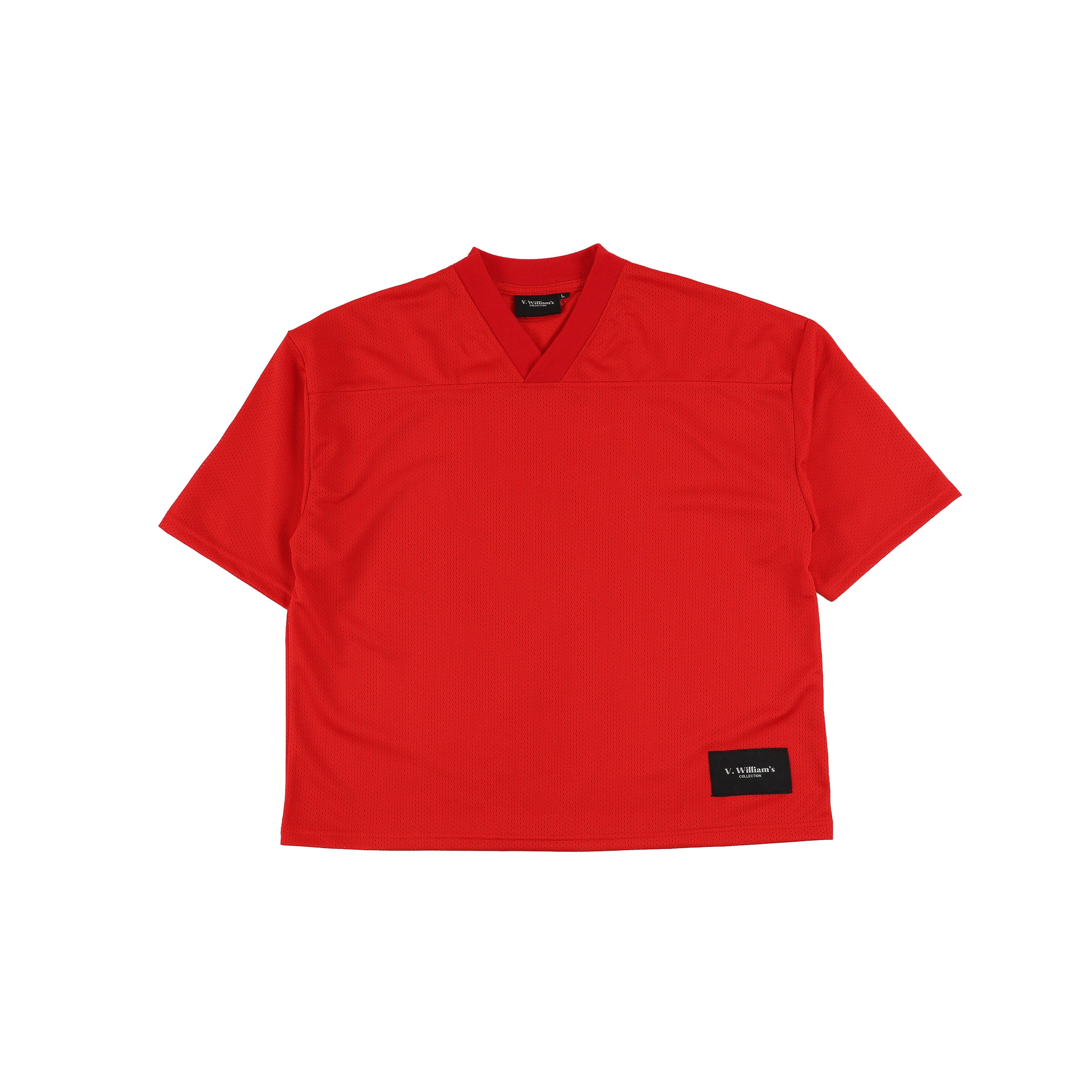 V. William's Mesh Boxy Cropped Football Jersey