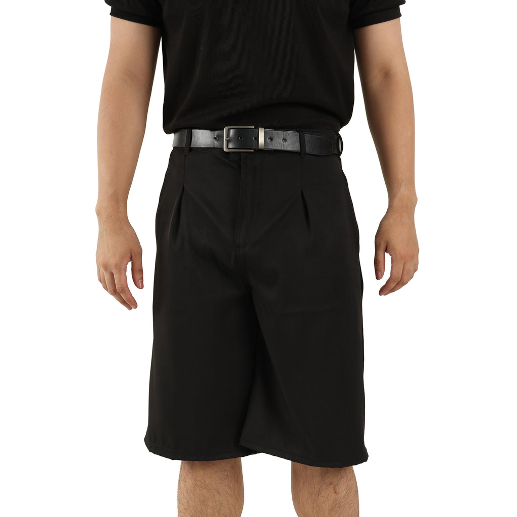 V. William's Cotton Twill Pleated Shorts