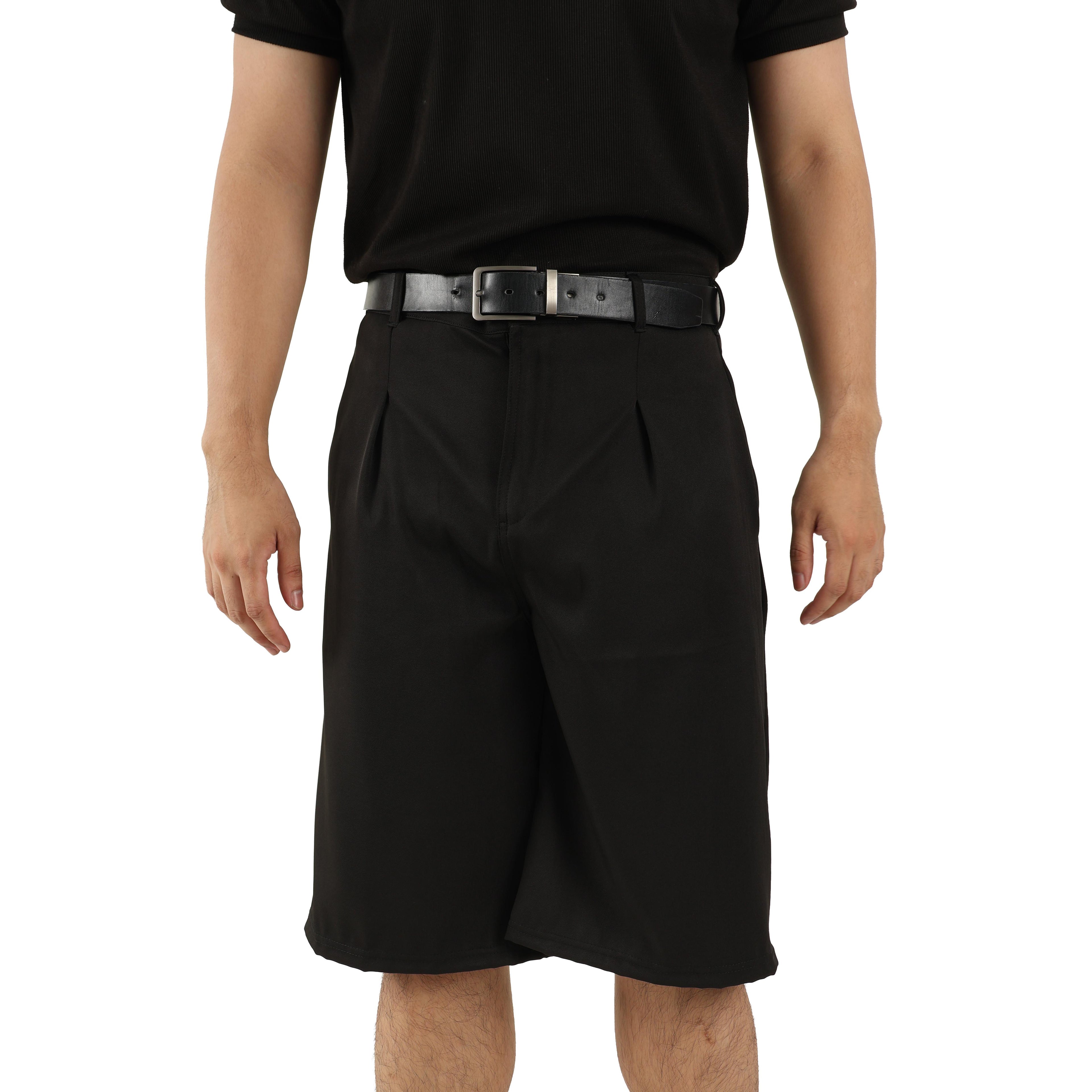 V. William's Cotton Twill Pleated Shorts