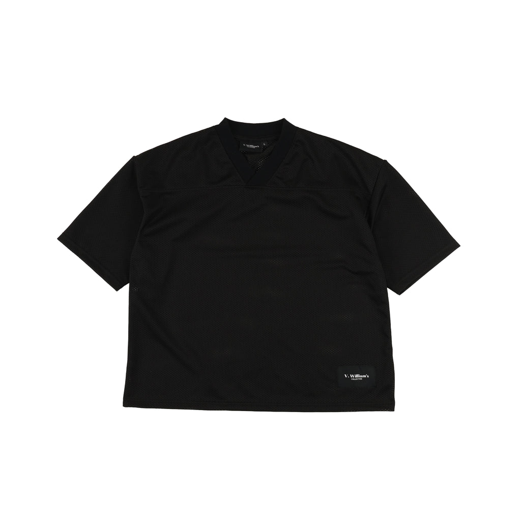 V. William's Mesh Boxy Cropped Football Jersey