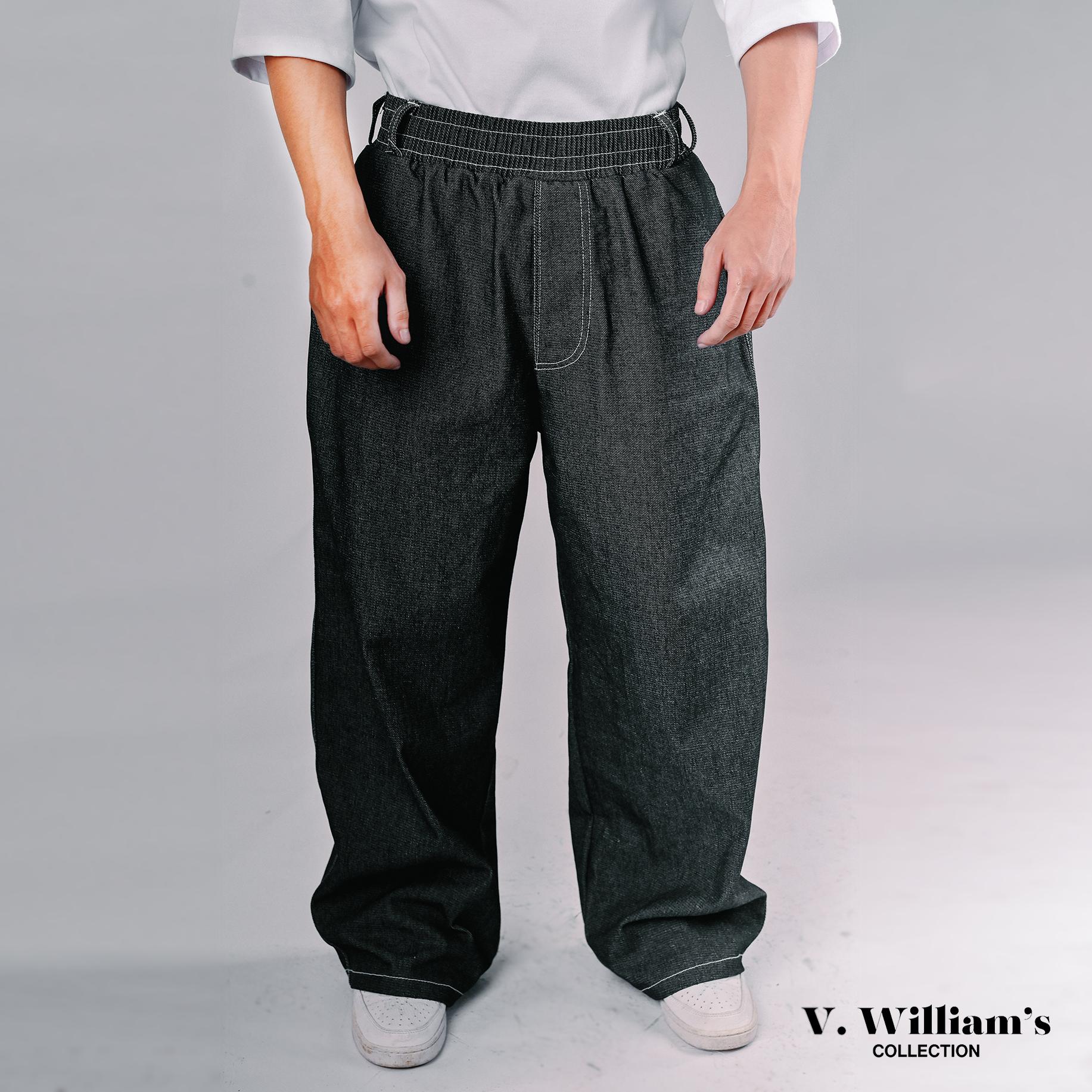 V. William's Raw Denim Barrel Pants
