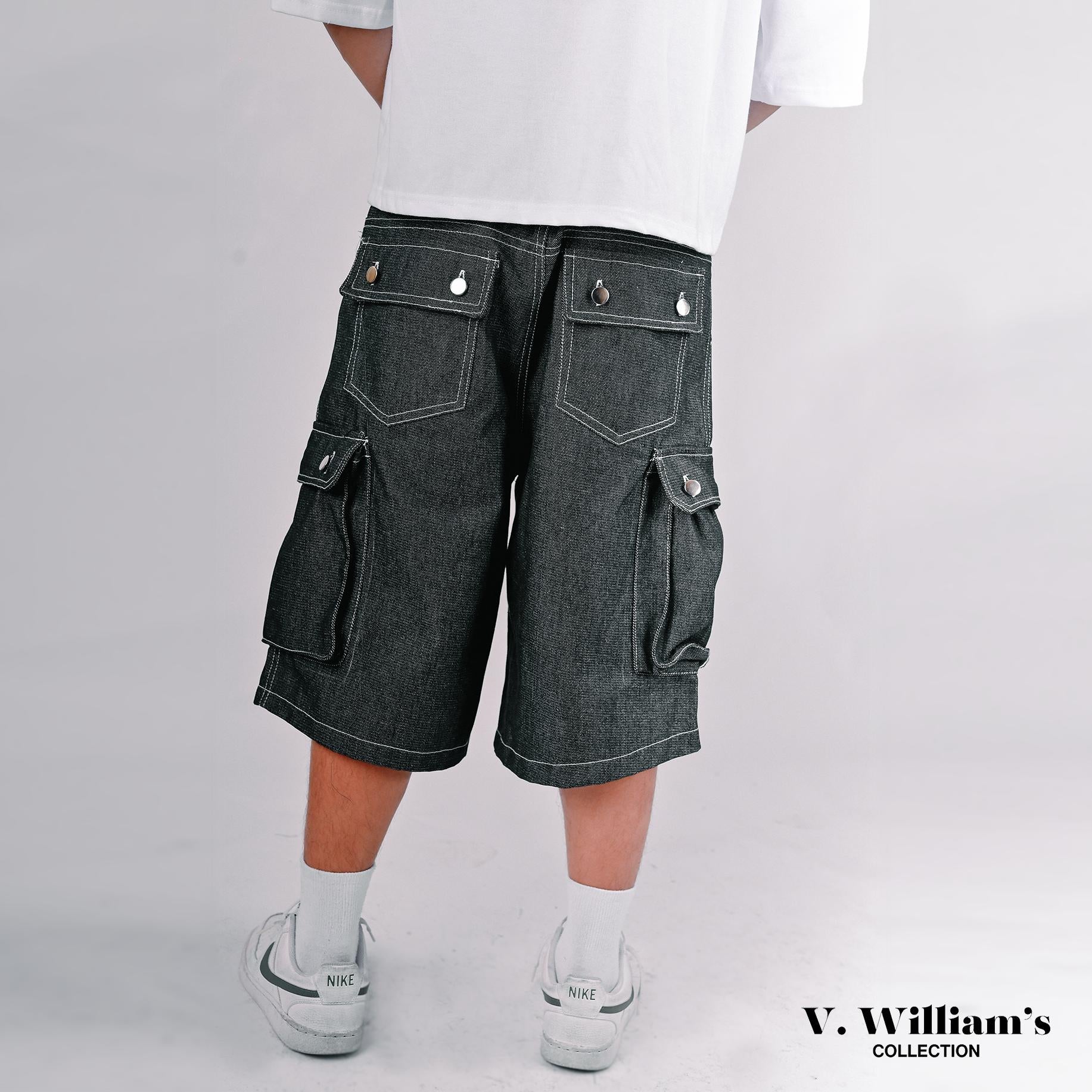 V. William's Raw Denim 6 Pocket Jorts