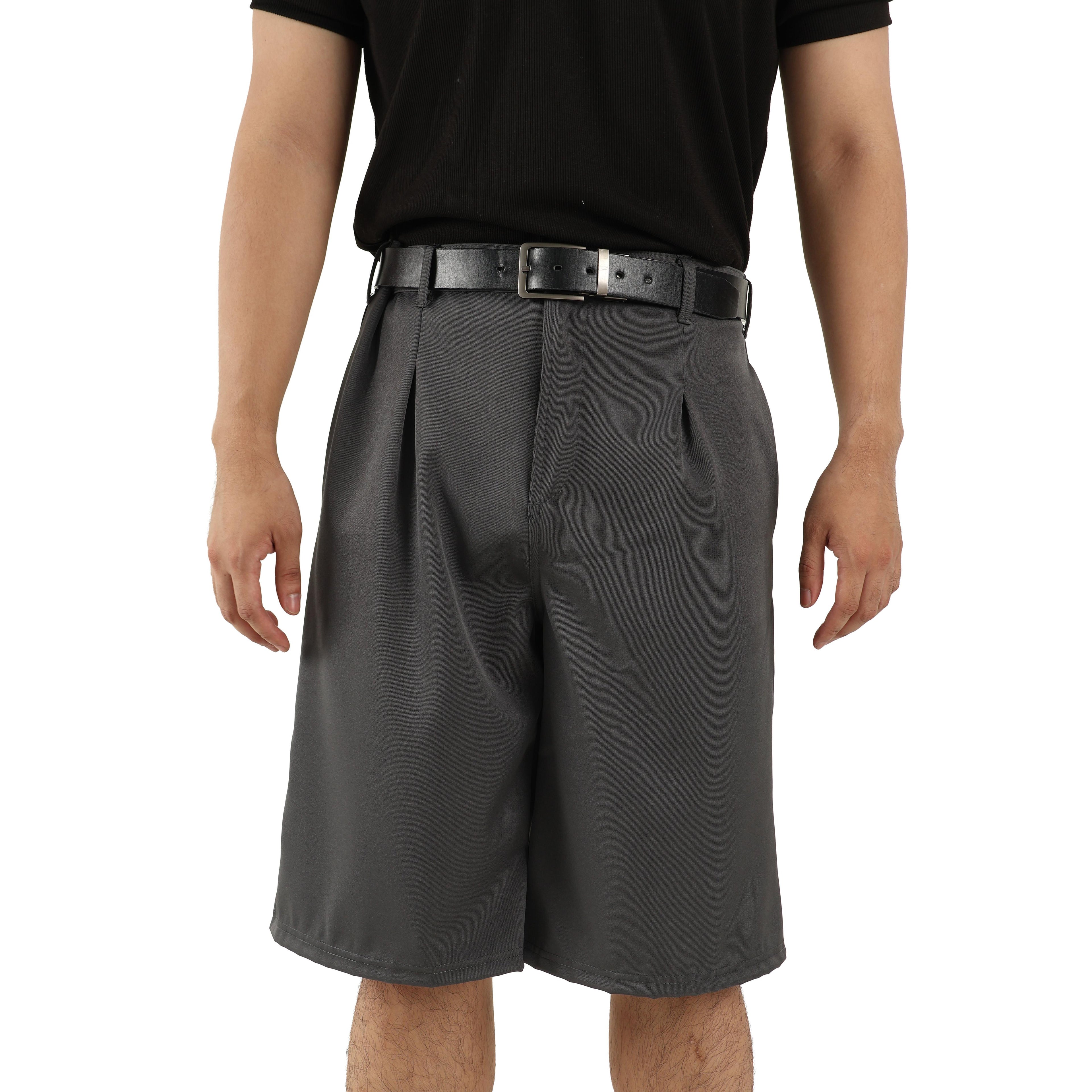 V. William's Cotton Twill Pleated Shorts