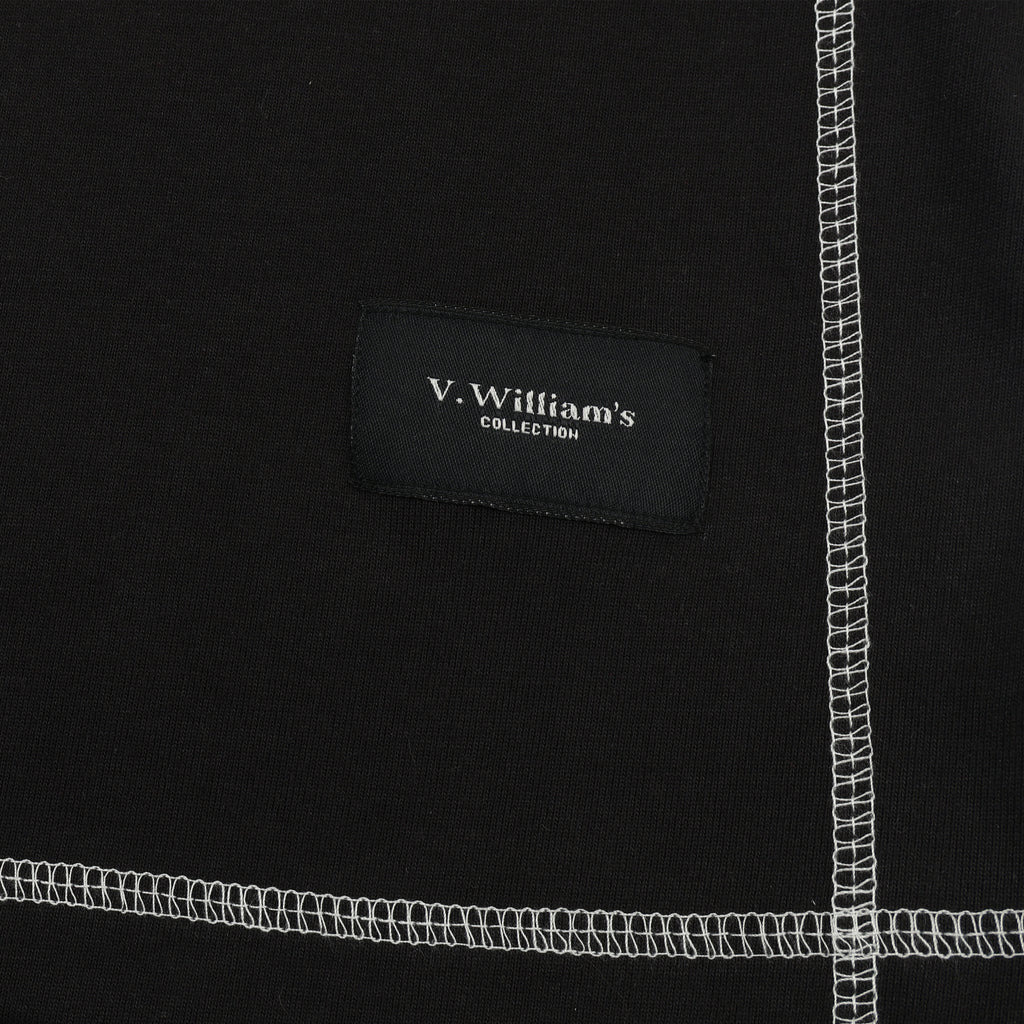 V. William's Heavy Cotton Oversized T-Shirt Reverse Stitch Graphic Front & Back Design