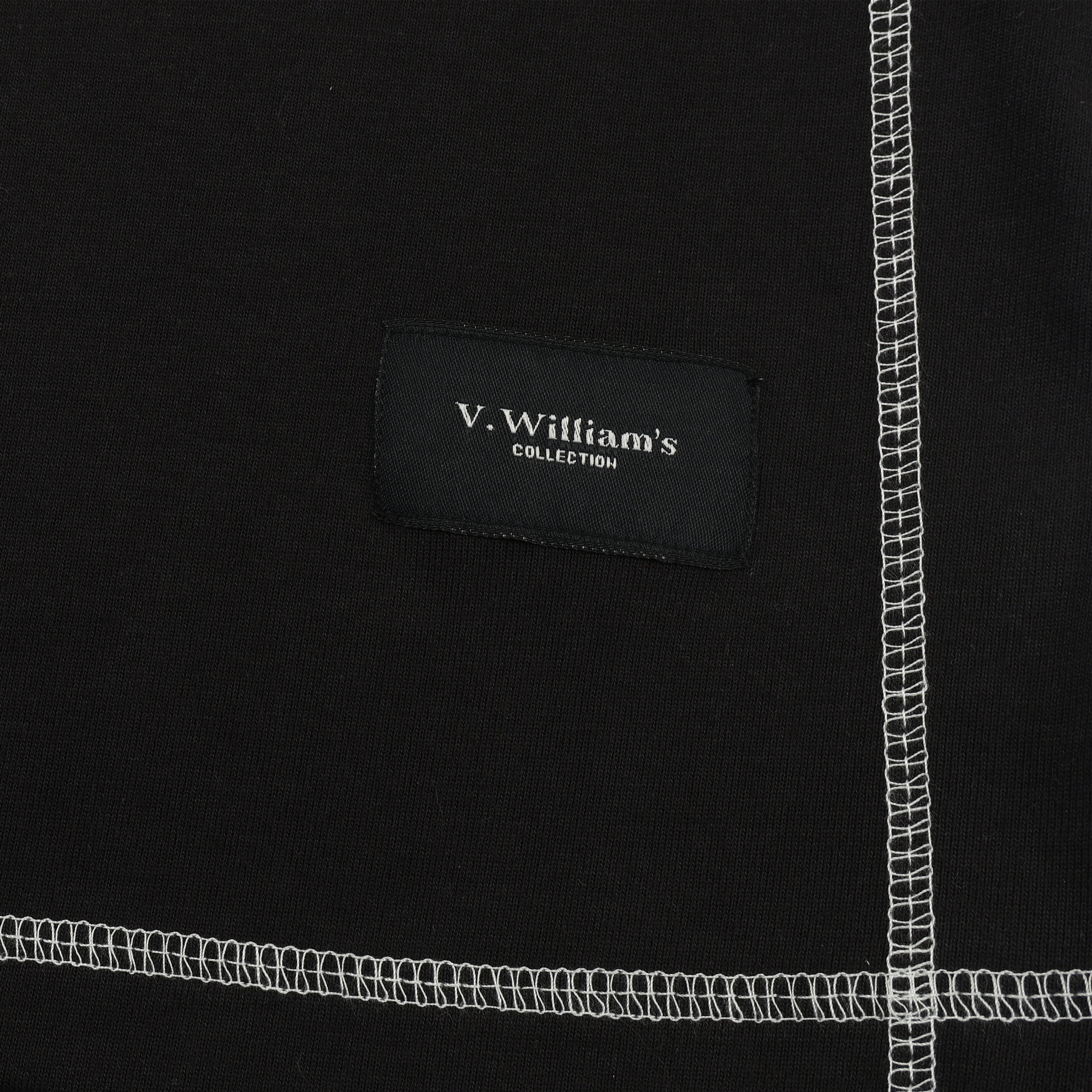 V. William's Heavy Cotton Oversized T-Shirt Reverse Stitch Graphic Front & Back Design