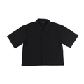 V. William's Linen Boxy Cropped Polo