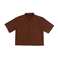 V. William's Linen Boxy Cropped Polo