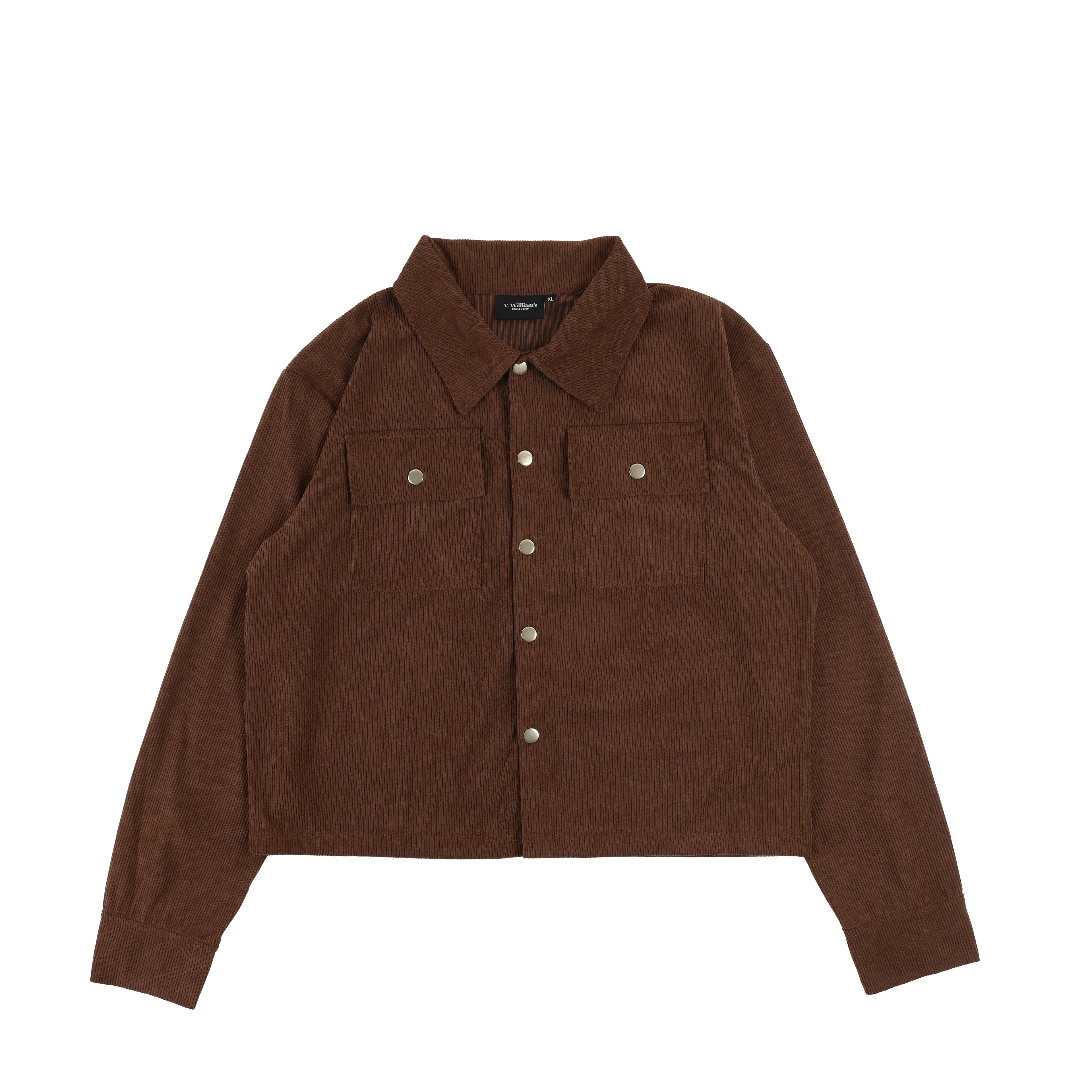 V. William's Curduroy Boxy Cropped Jacket