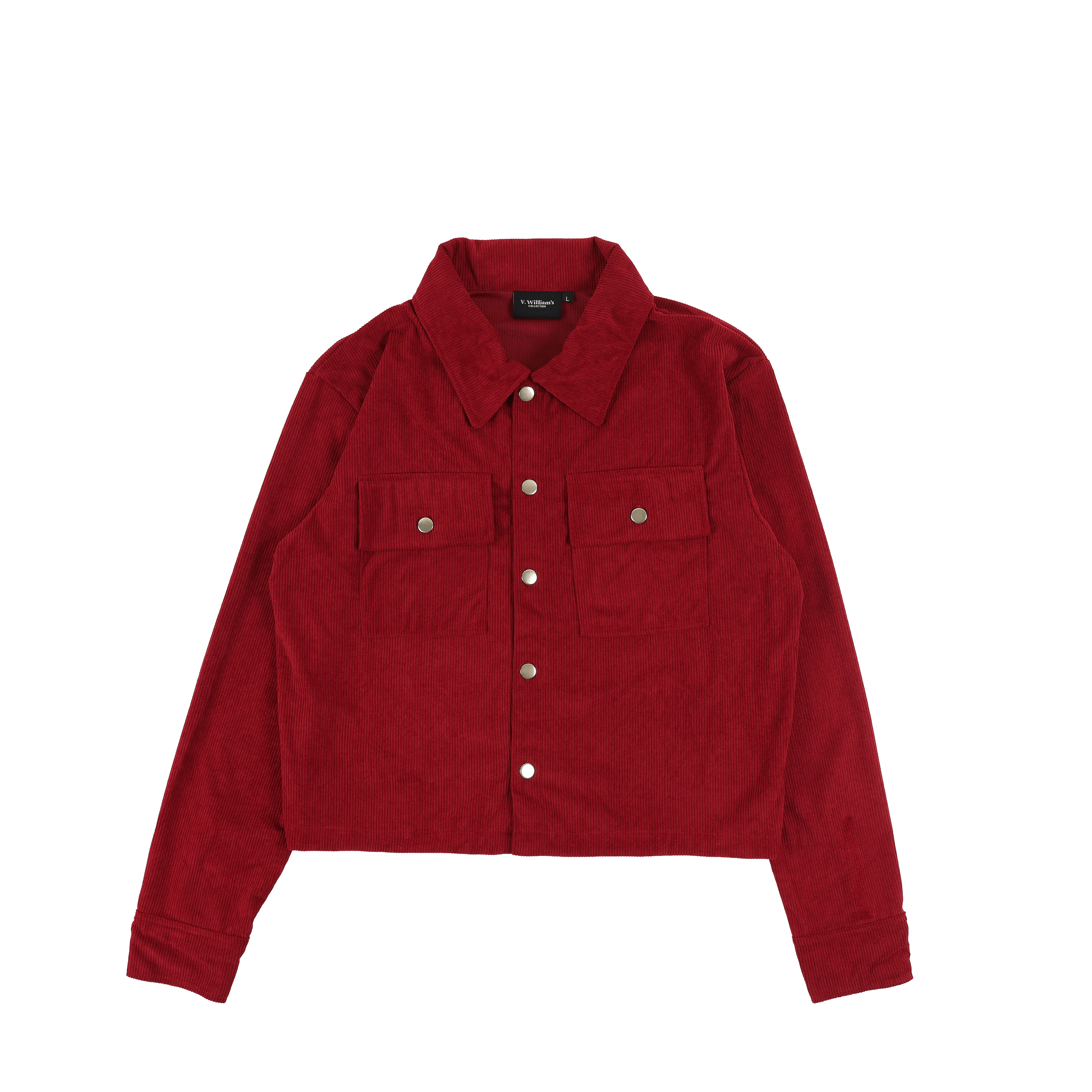 V. William's Curduroy Boxy Cropped Jacket