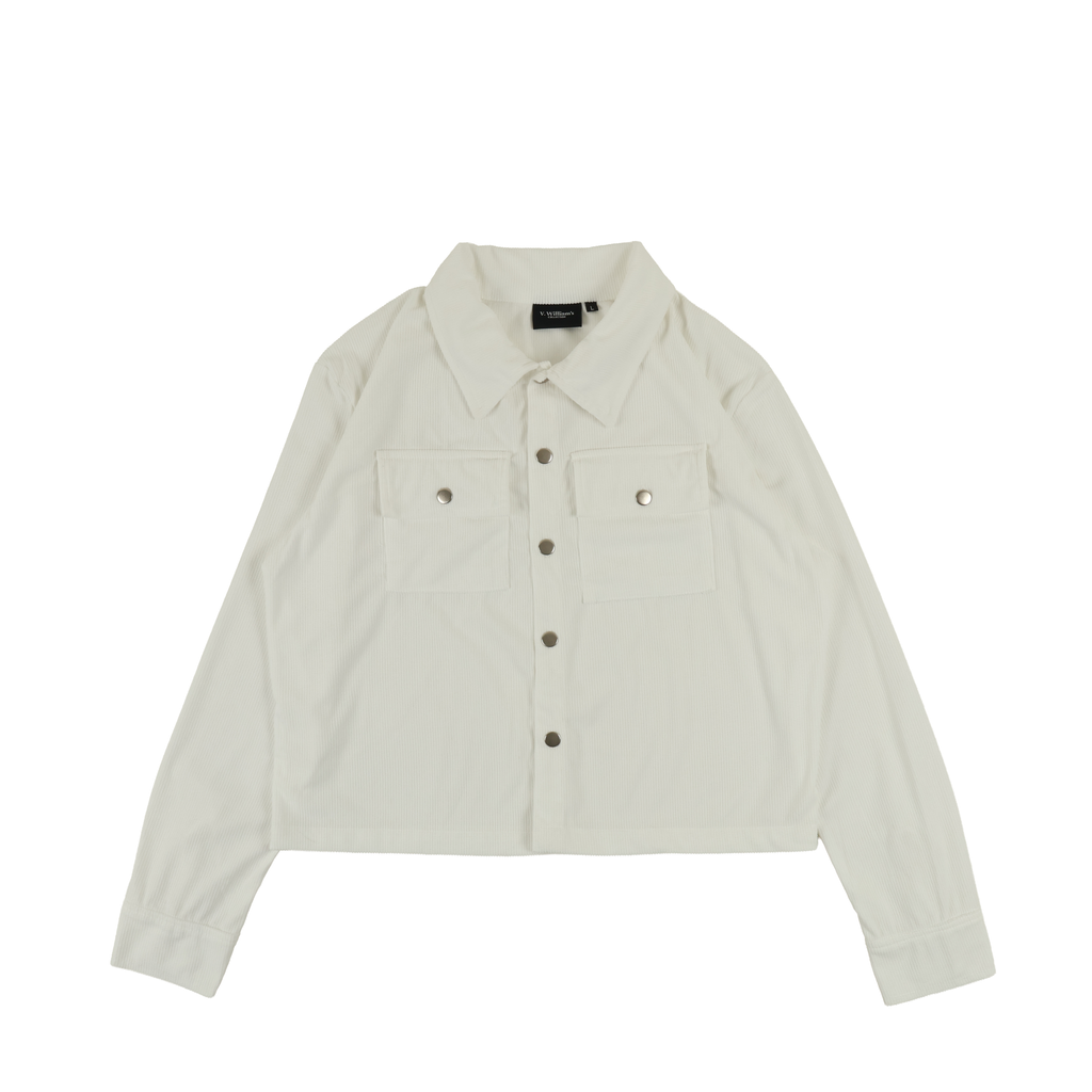 V. William's Curduroy Boxy Cropped Jacket